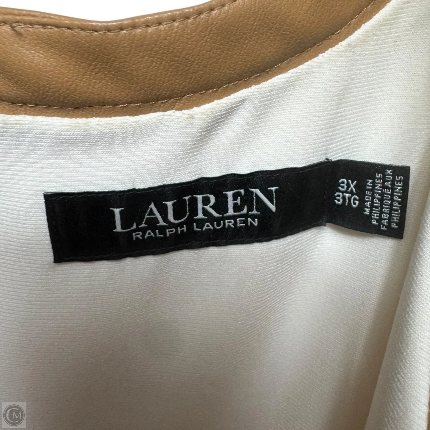Dress Casual Midi By Lauren By Ralph Lauren In Cream, Size: 3x