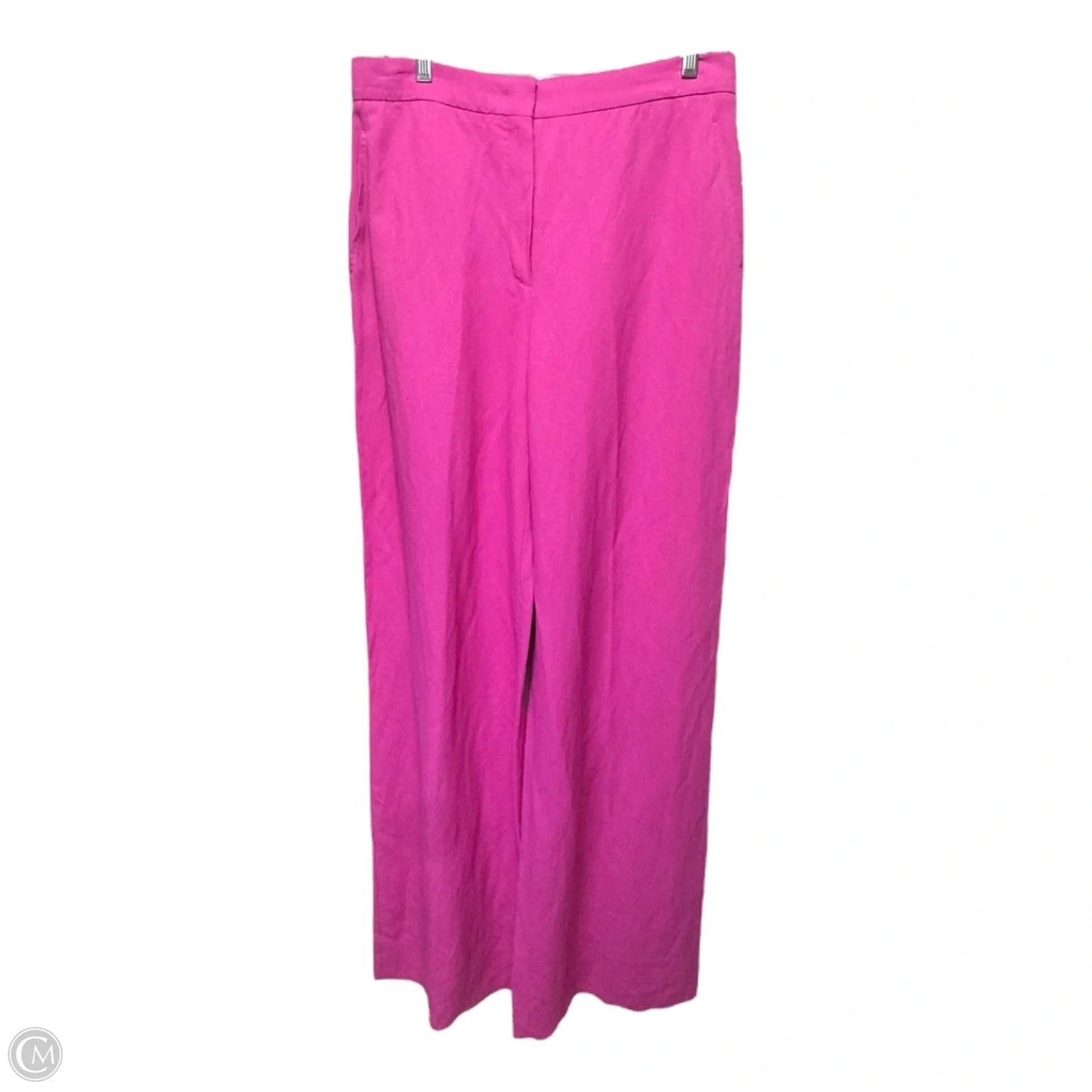 Malizia Wide-Leg Linen Pants Designer By Max Mara In Pink, Size: 12