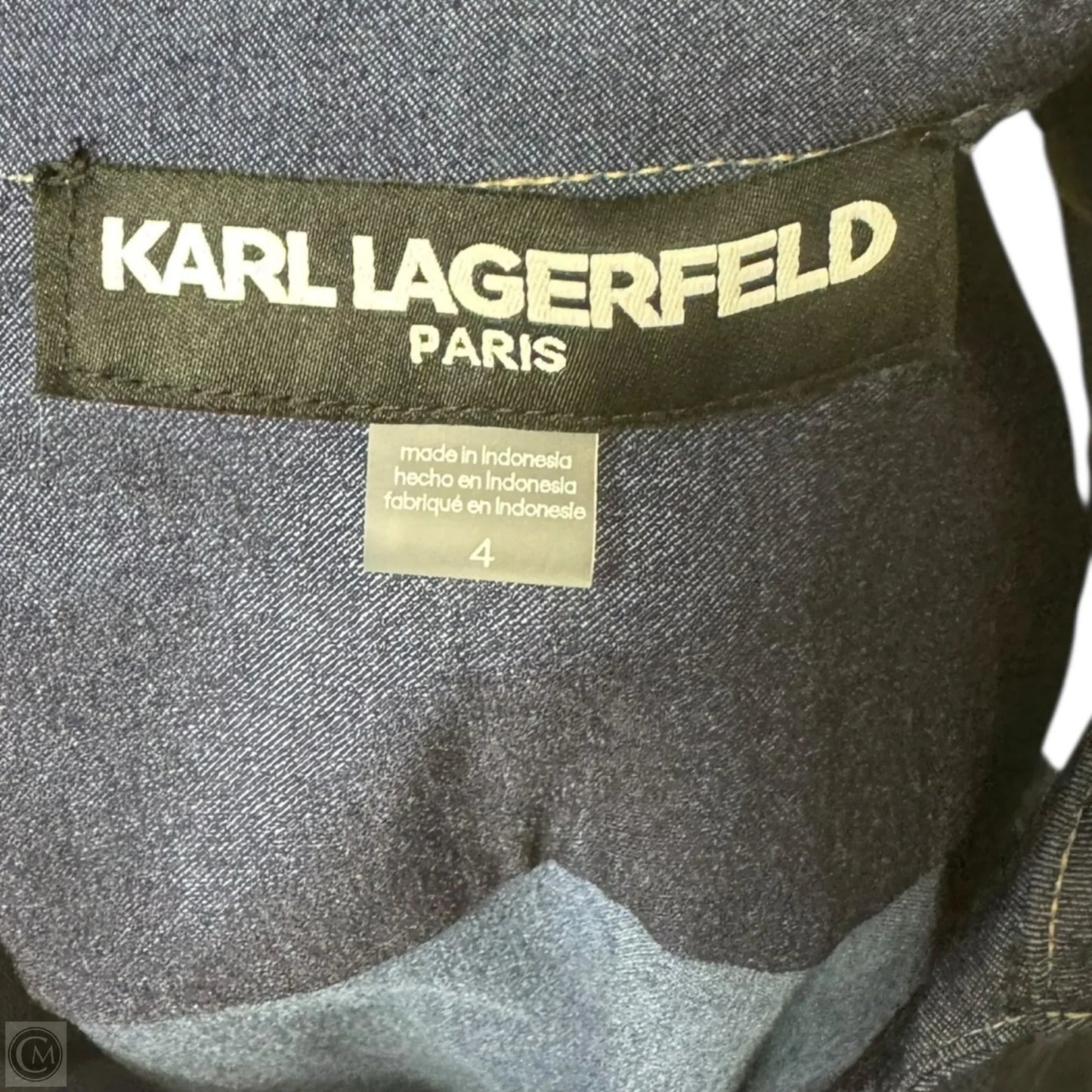 Denim Millenium Dress
M Designer By Karl Lagerfeld In Blue Denim, Size: 4