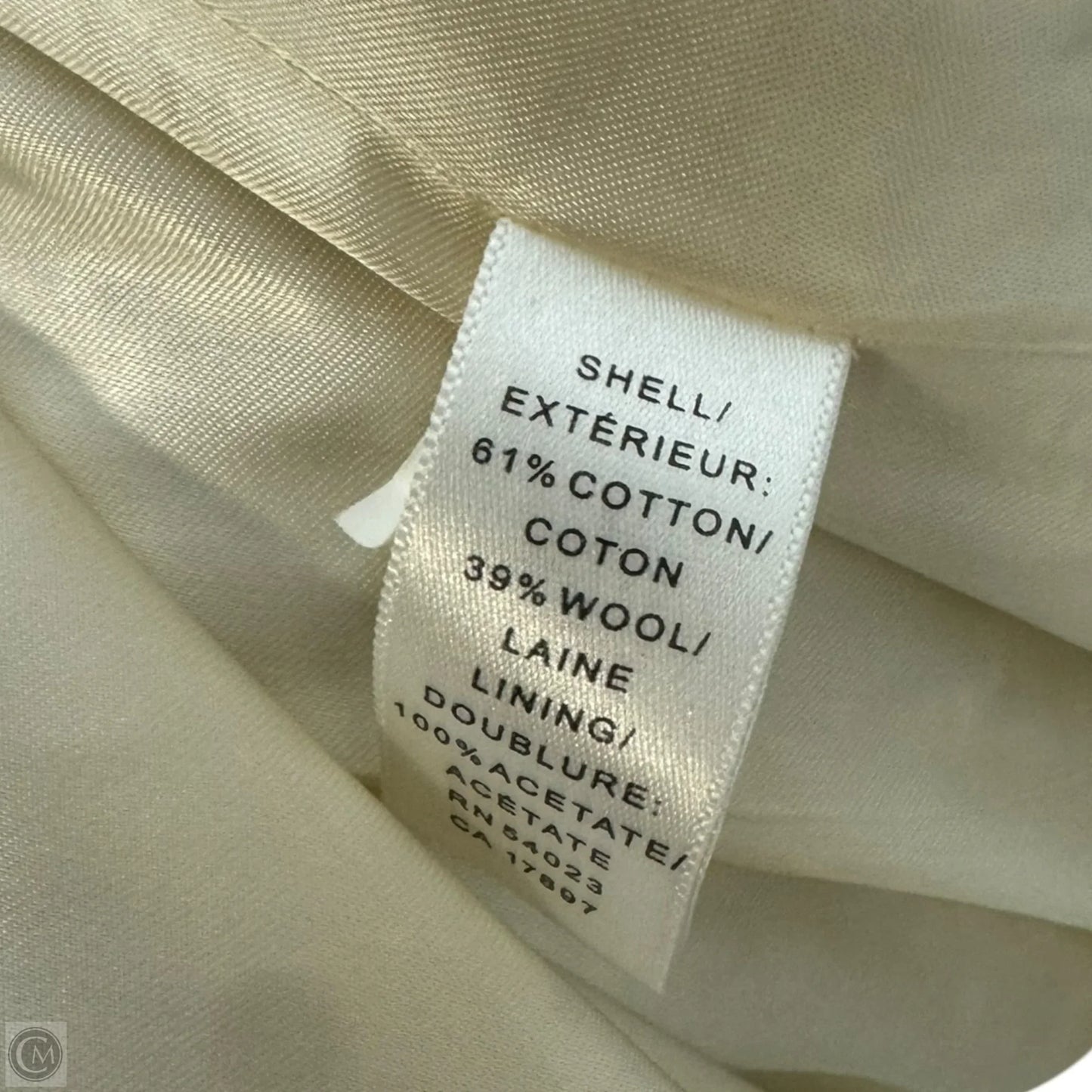 Wool & Cotton Coat By Banana Republic In Yellow, Size: M