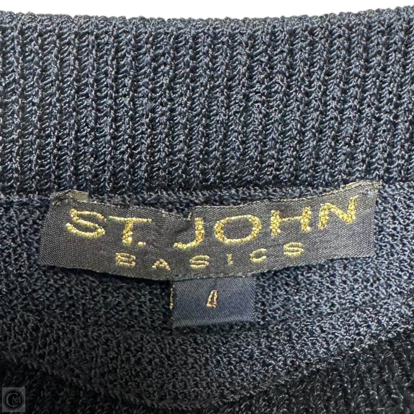 Knit Skirt Luxury Designer By St John Basics In Navy, Size: 4