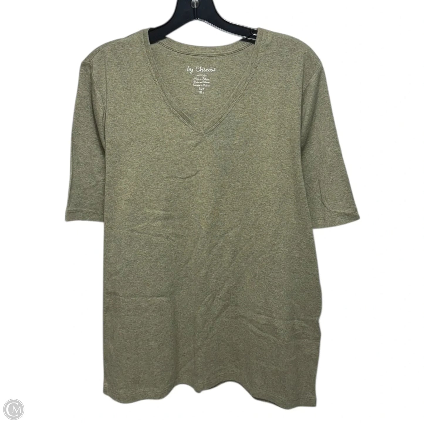 Top Short Sleeve Basic By Chicos In Green, Size: 16
