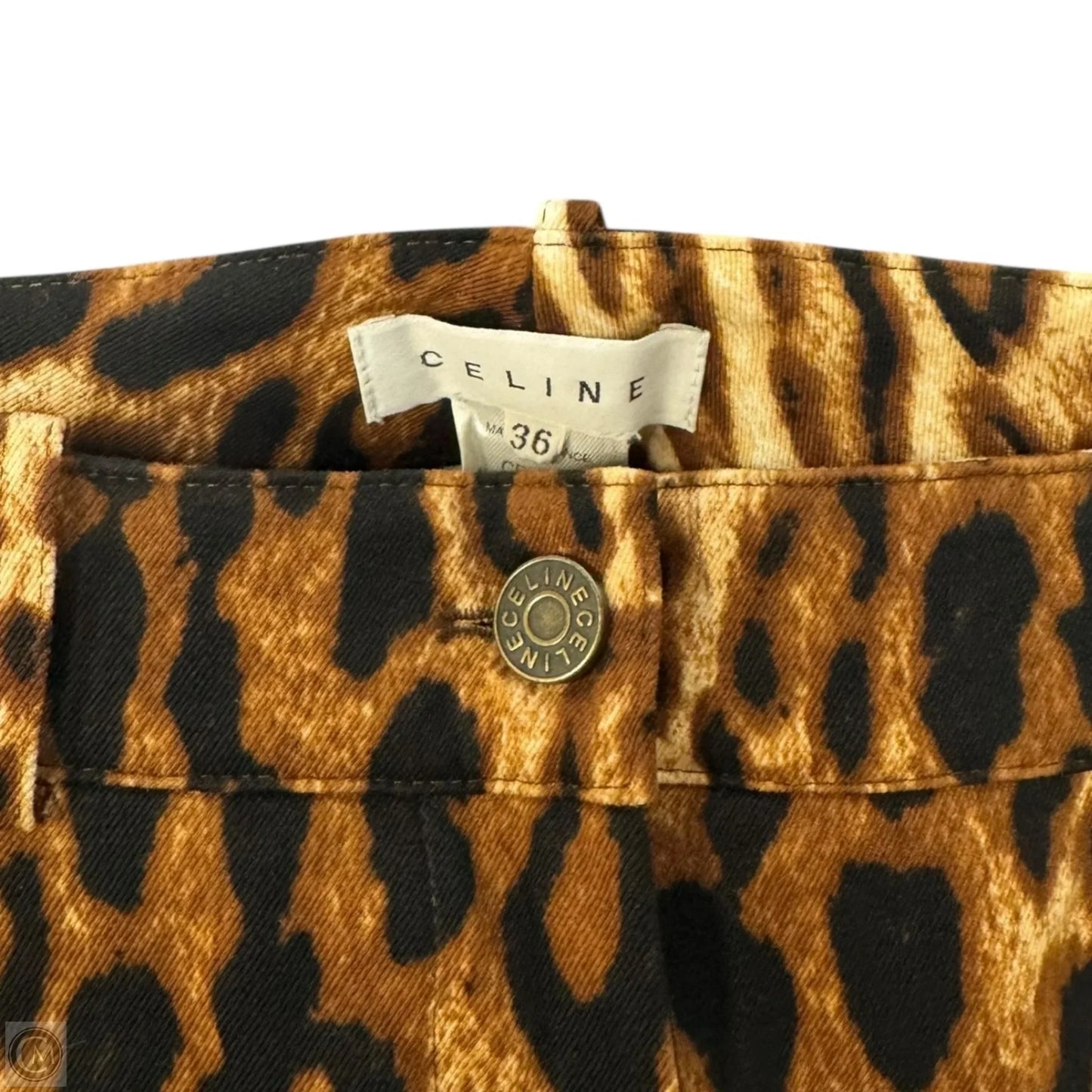 Leopard Jeans Luxury Designer By Celine In Animal Print, Size: 4