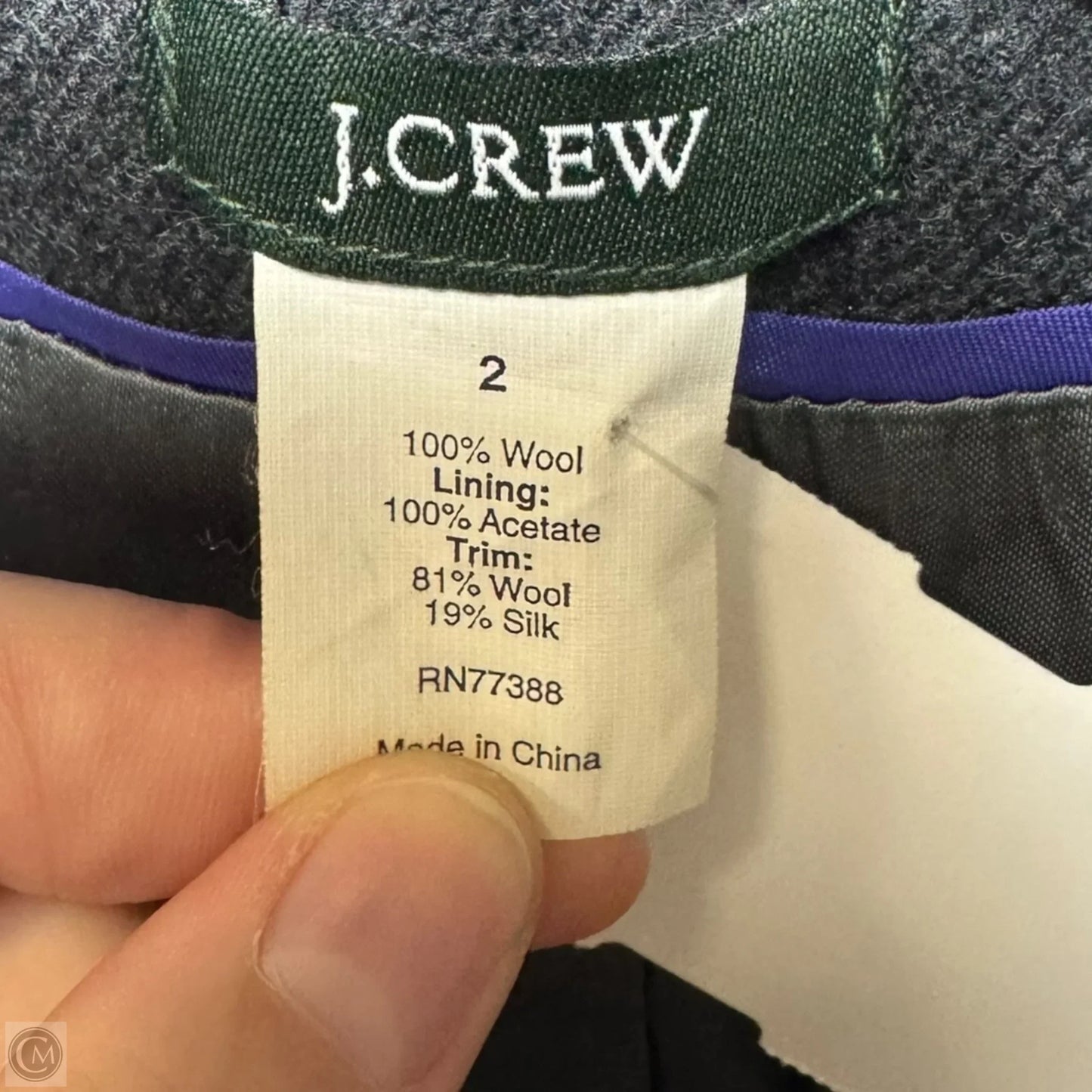 Astrid Berry Trim Wool Blazer By J. Crew In Grey, Size: 2