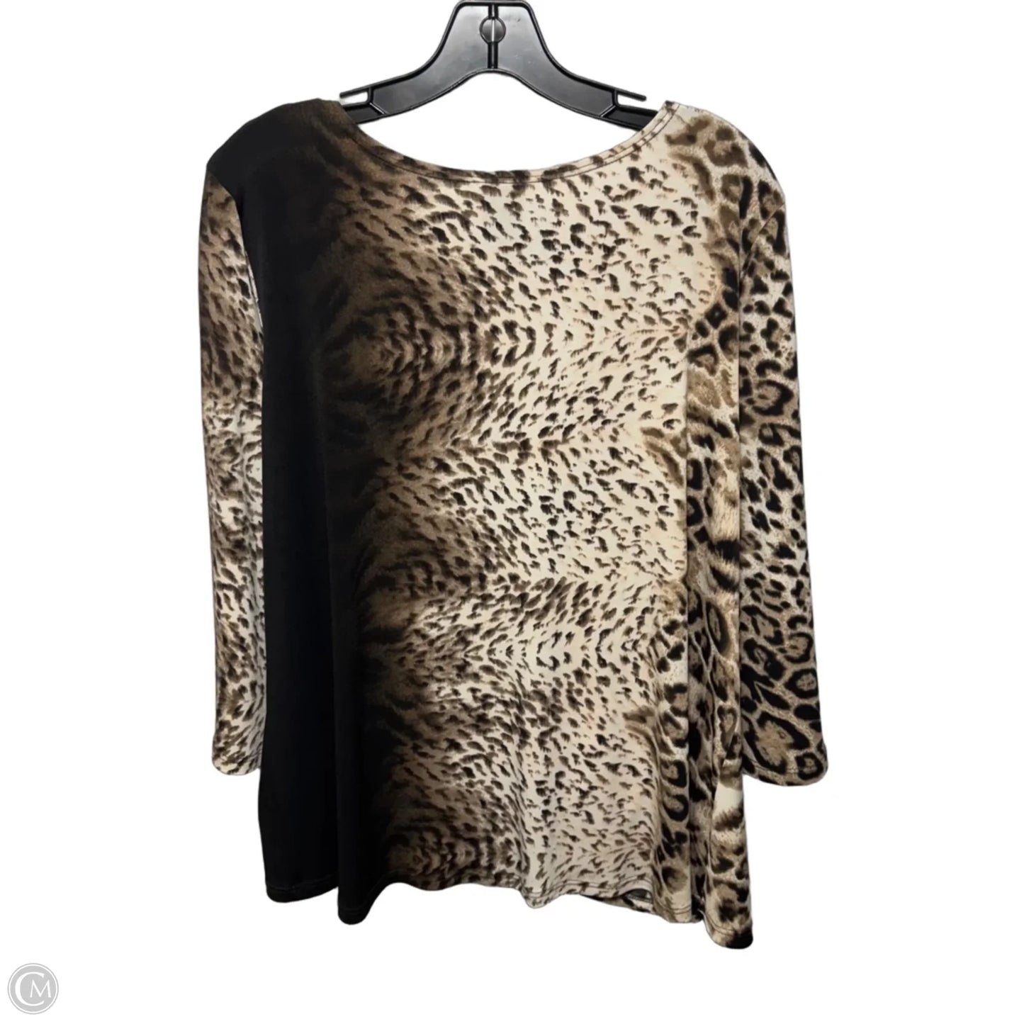 Top Long Sleeve By Clara Sun Woo In Animal Print, Size: L