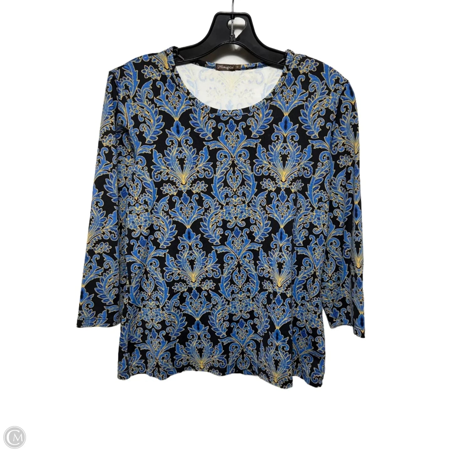 Top 3/4 Sleeve By J Mclaughlin In Blue, Size: M