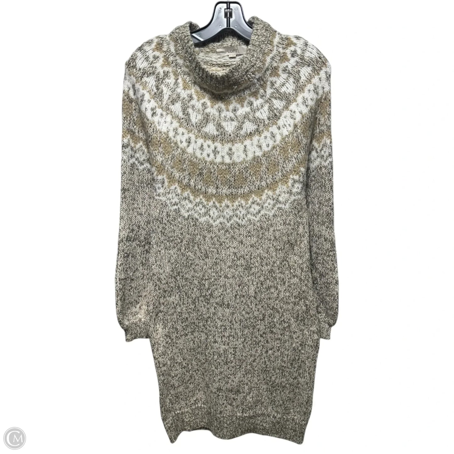 Dress Sweater By Loft In Tan, Size: S