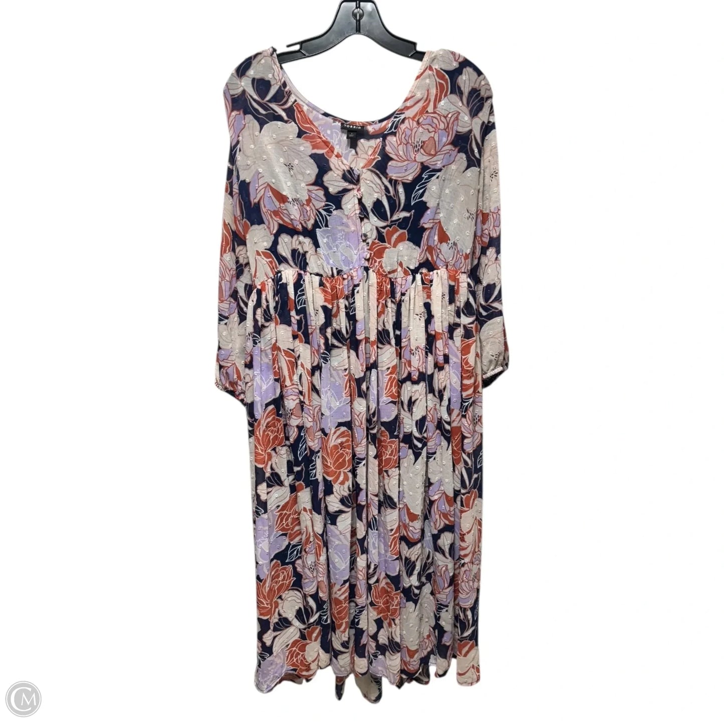 Dress Casual Maxi By Torrid In Floral Print, Size: 1x
