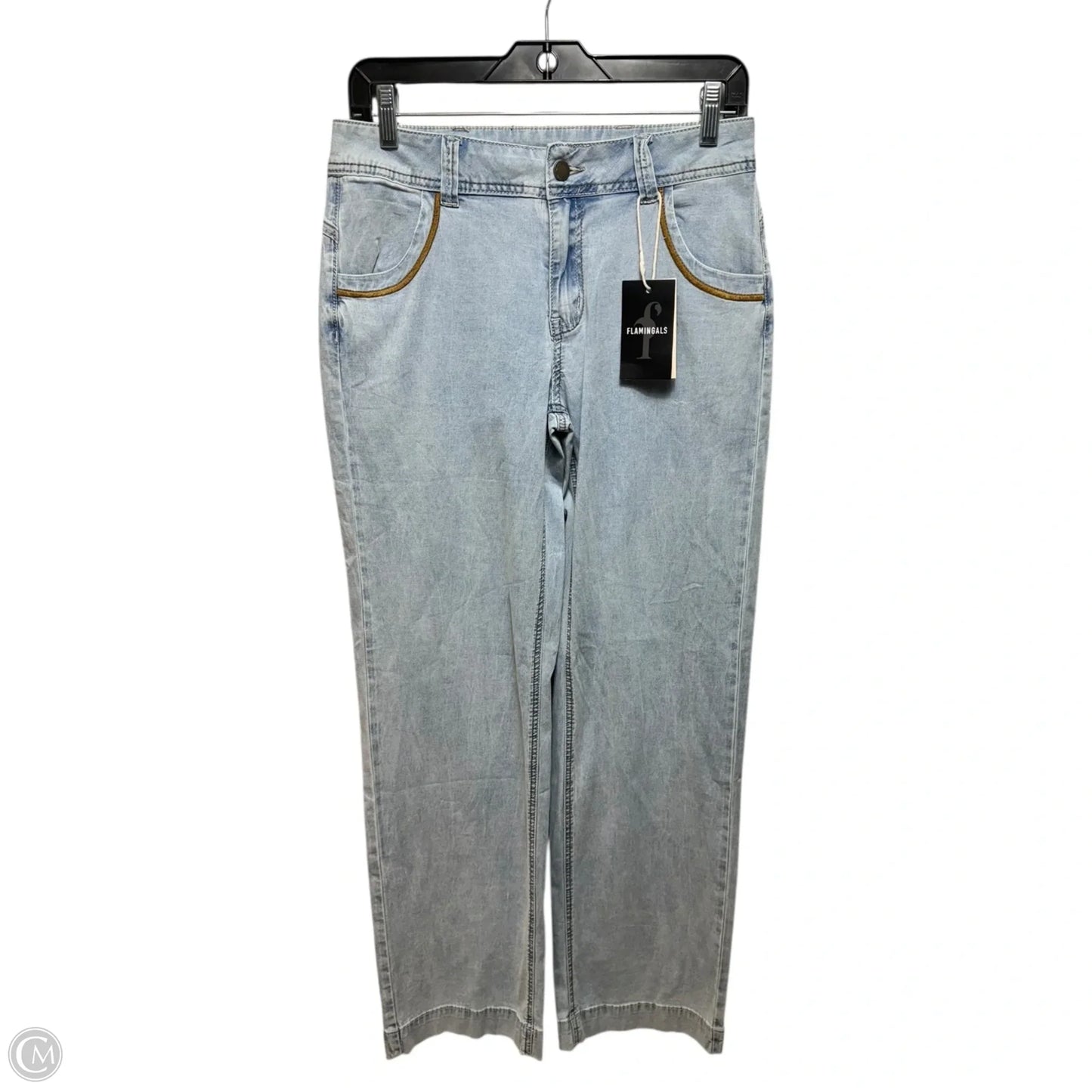 Jeans Flared By Flamingals In Blue Denim, Size: Xs