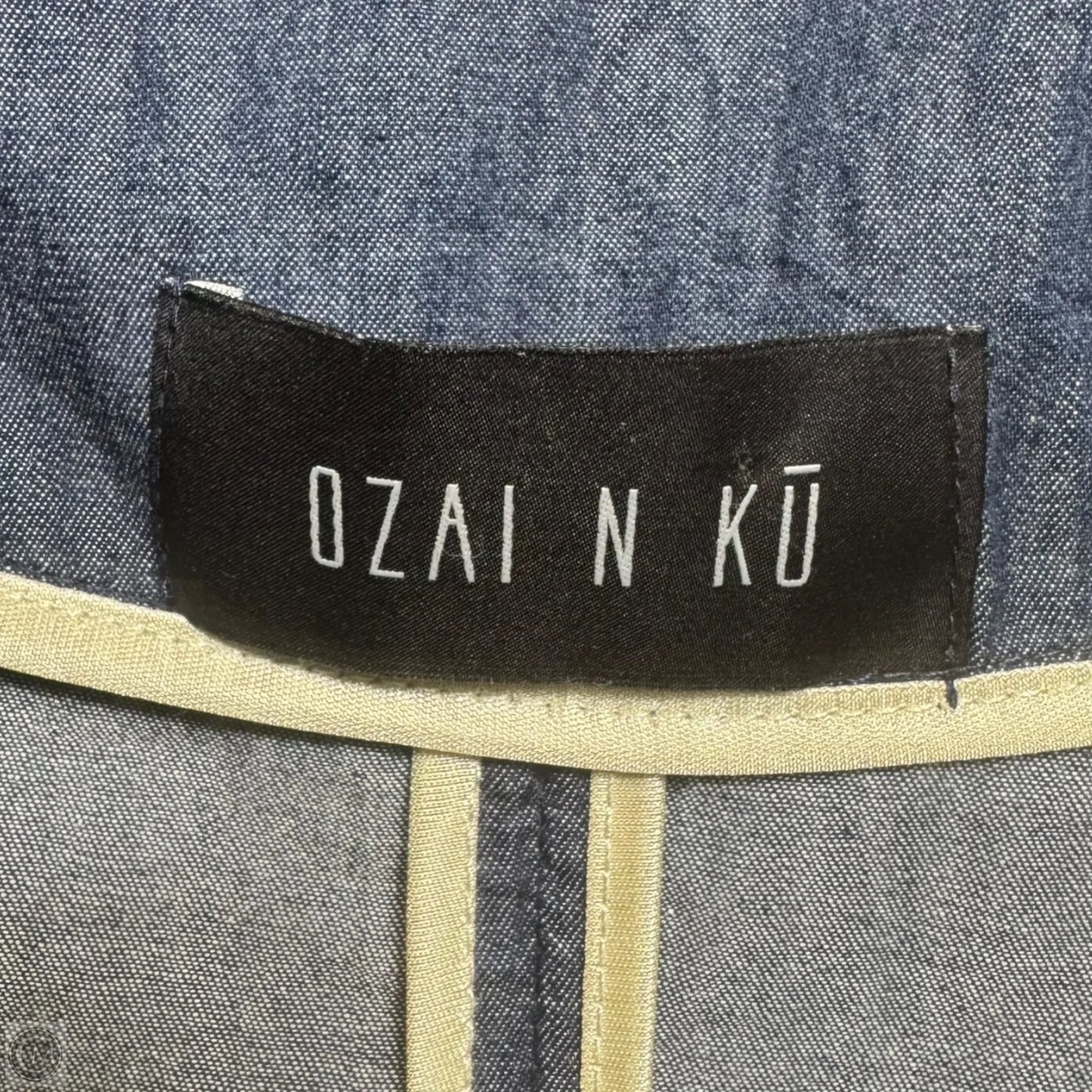 Blazer By Ozai N Kū In Blue Denim, Size: S