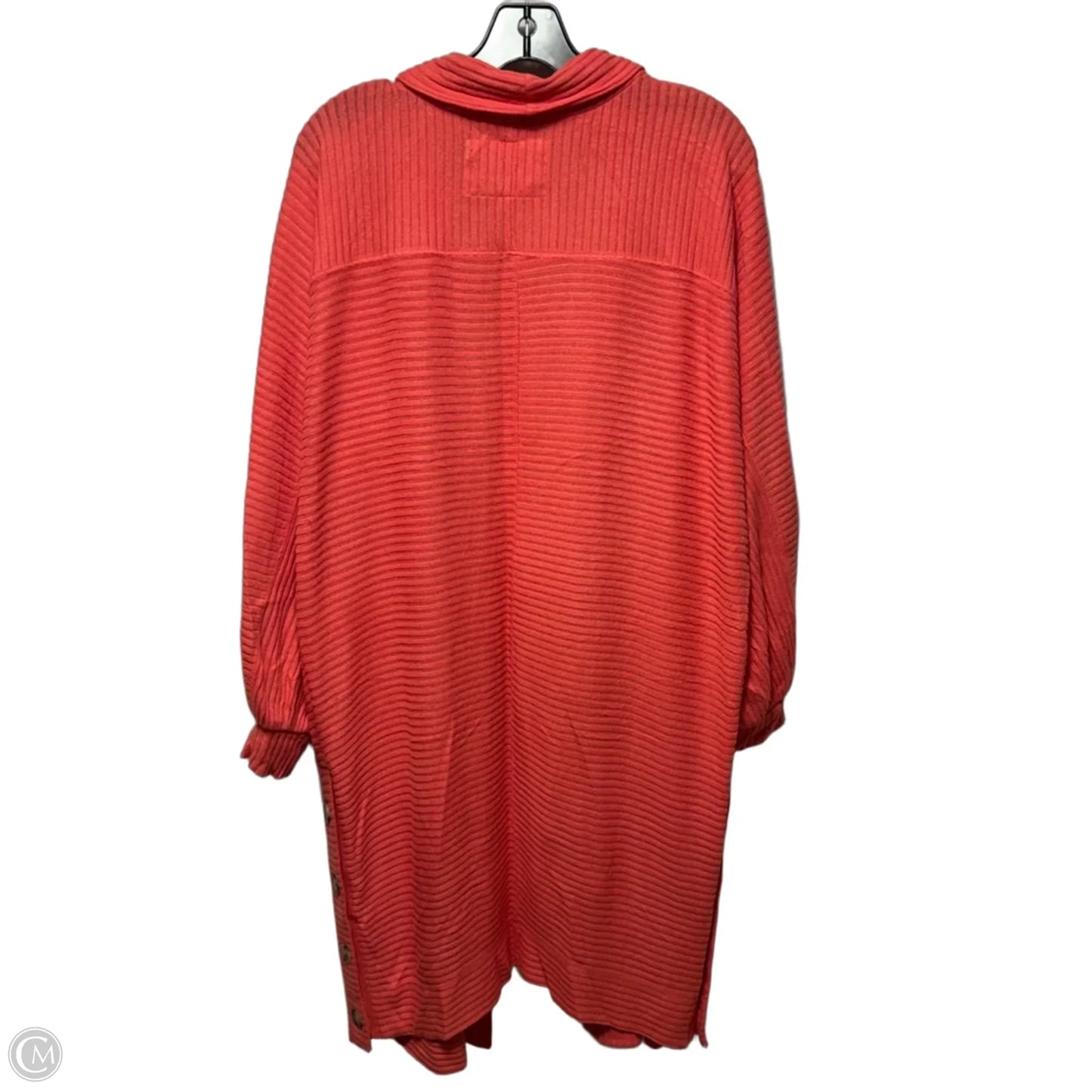 Ribbed Sweater Cardigan By Saturday/sunday In Coral, Size: L