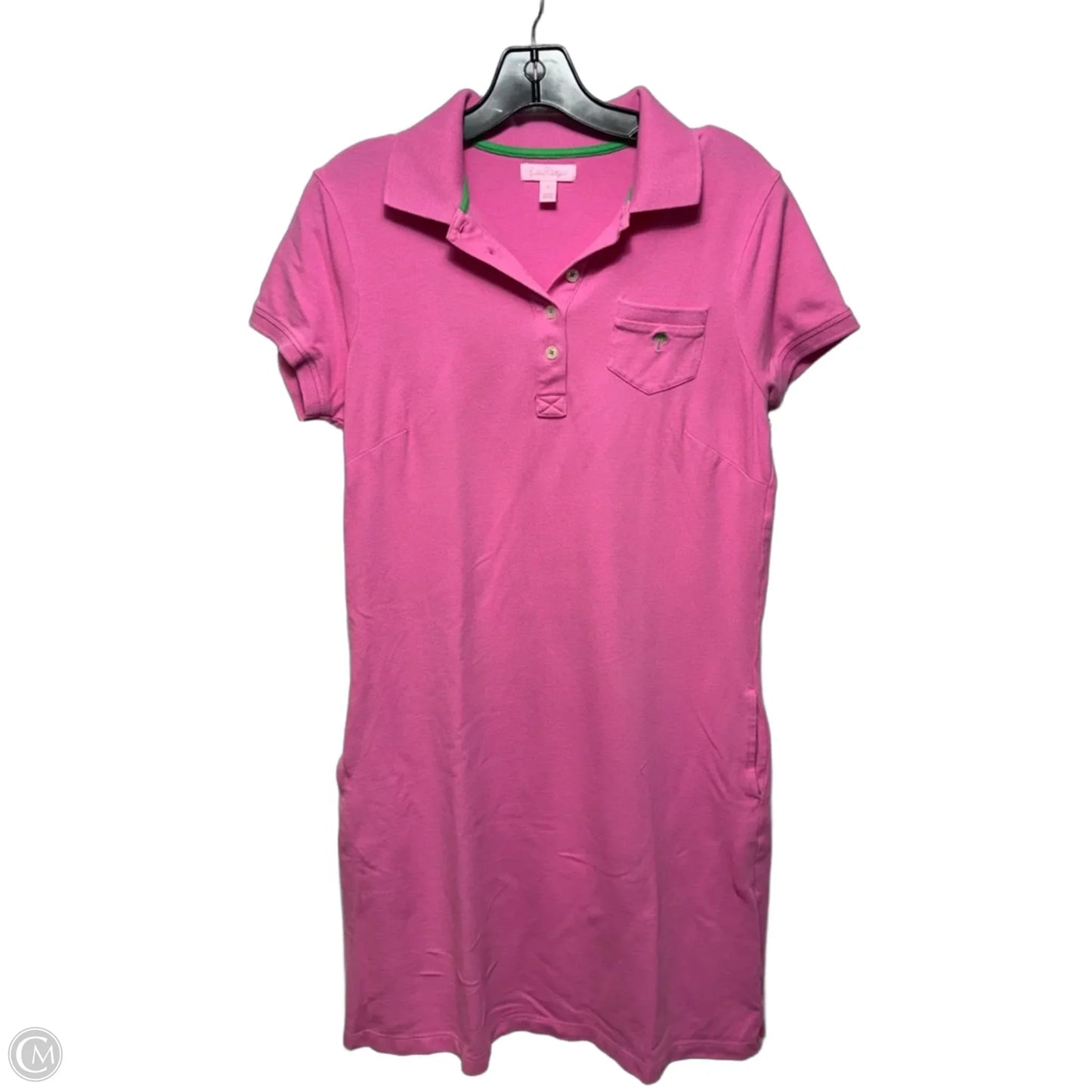 Vintage Polo Dress Designer By Lilly Pulitzer In Pink, Size: S