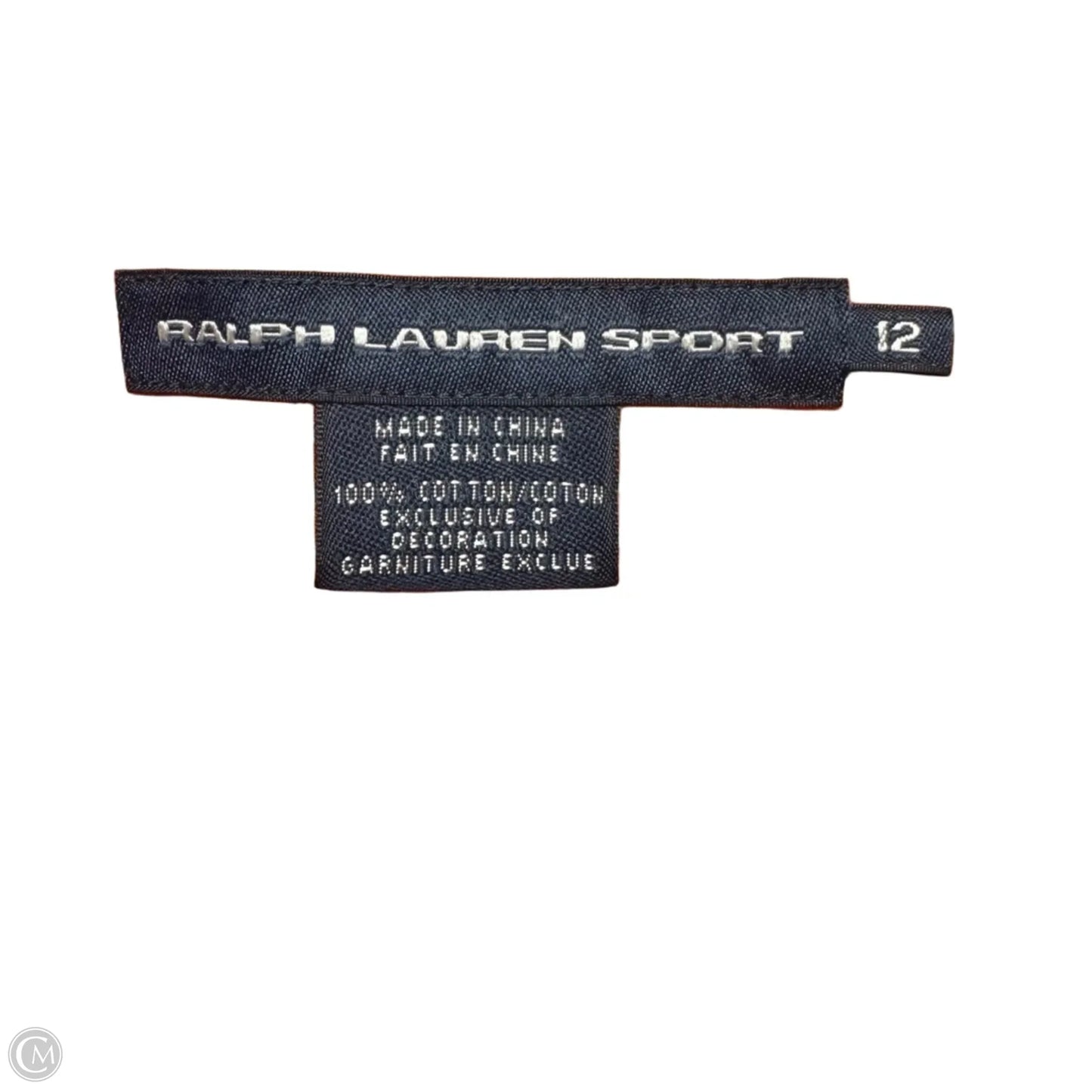 Top Long Sleeve By Ralph Lauren Sport Blue Label In Striped Pattern, Size: 12