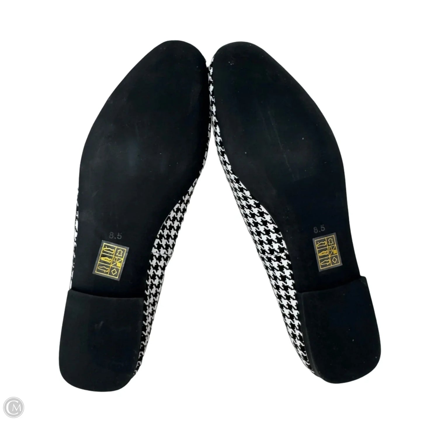 Houndstooth Shoes Flats By Jeffrey Campbell In Black & White, Size: 8.5
