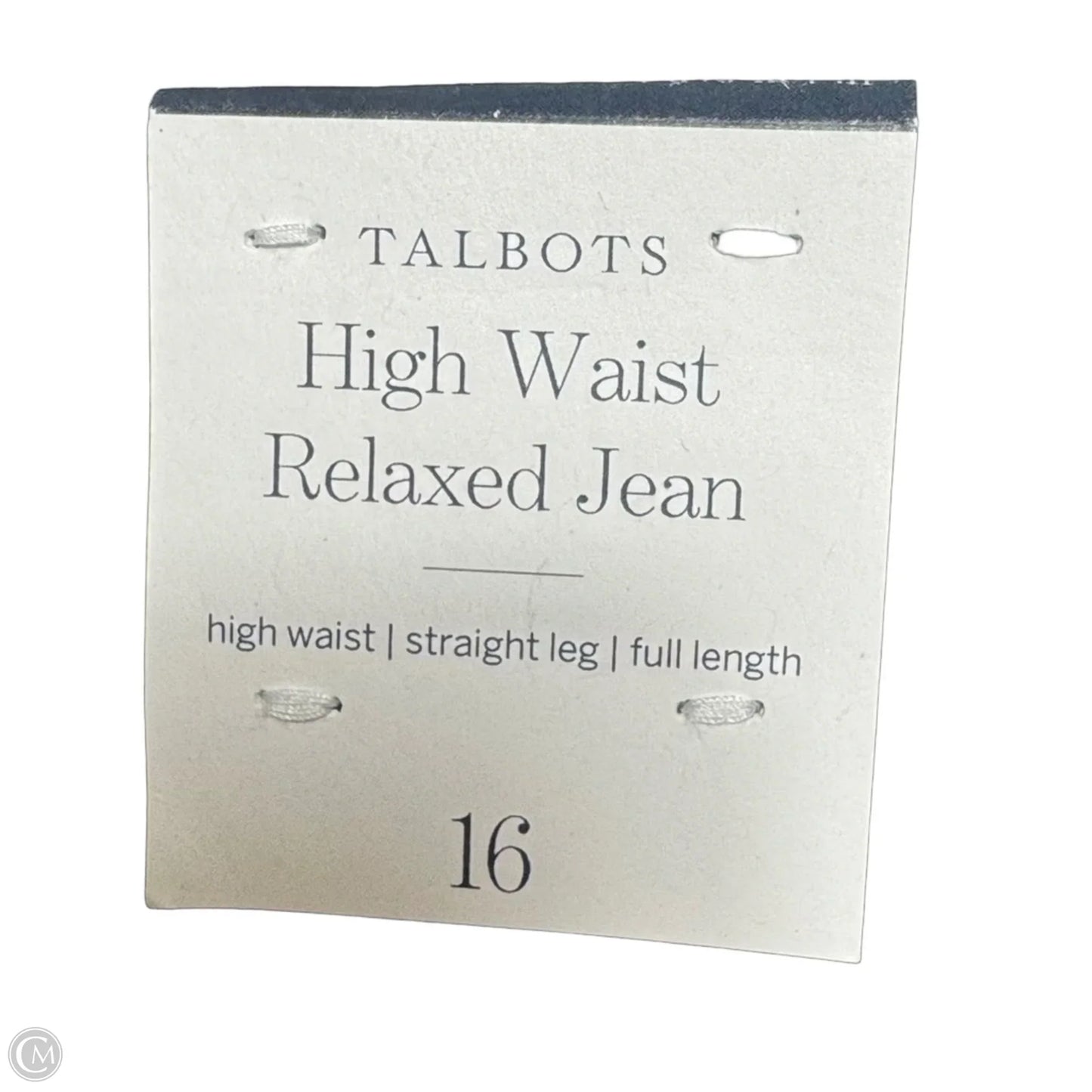 High Waist Relaxed Jeans Straight Leg Full Length By Talbots In Black, Size: 16