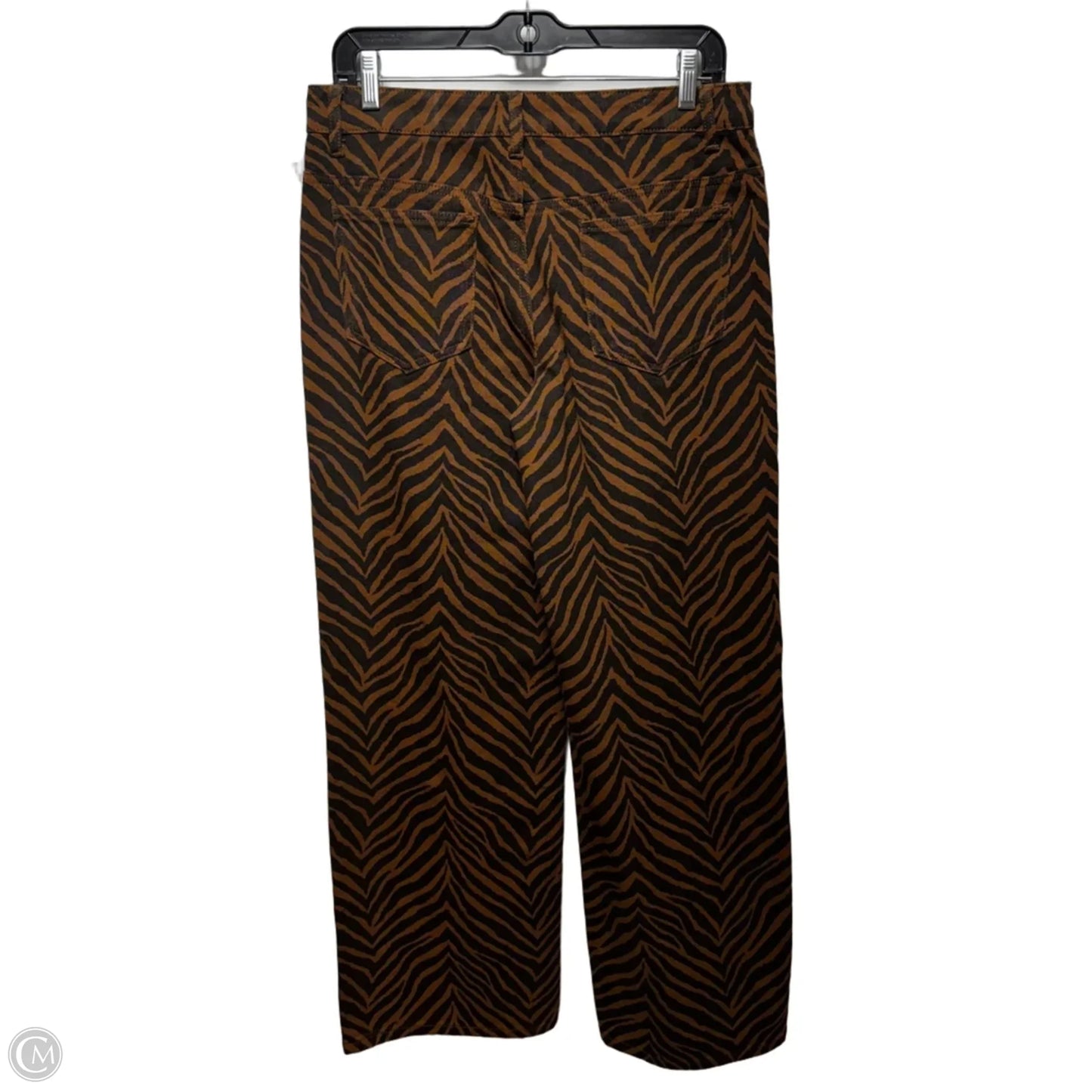 Tiger Wide Leg Jeans By Edikted In Animal Print, Size: M
