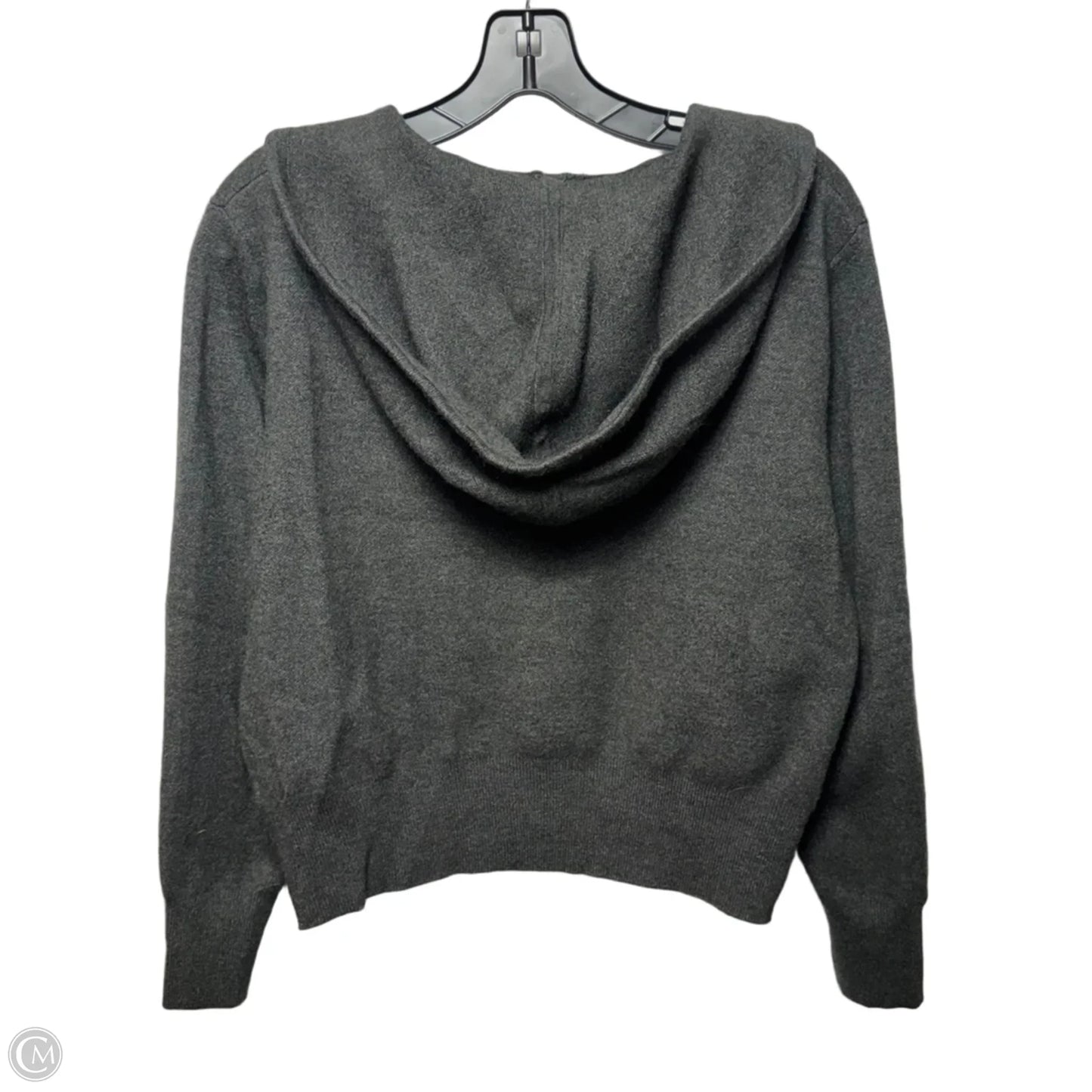 Knit Hooded Jacket By Vigoss In Grey, Size: L
