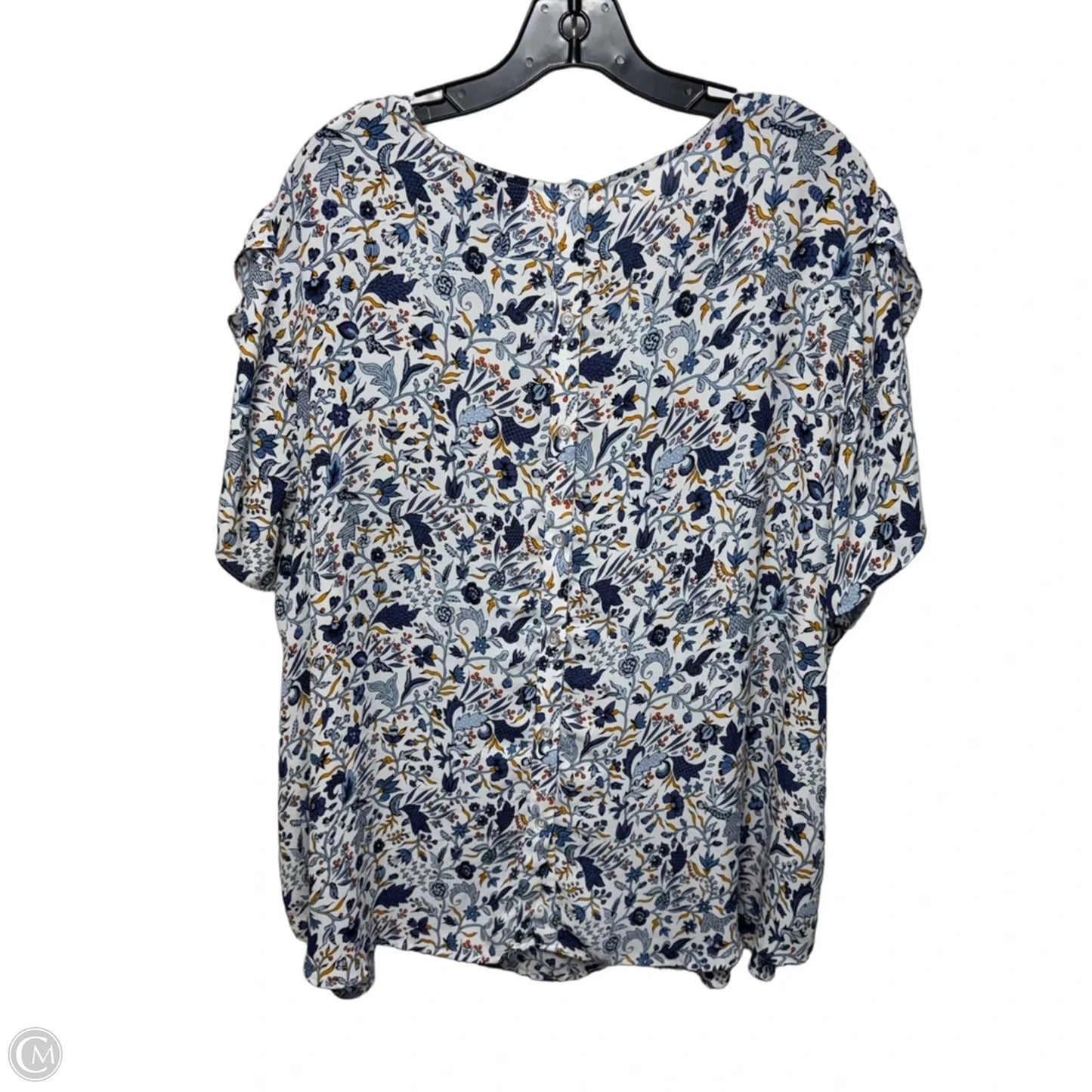 Top Short Sleeve By Premise In Floral Print, Size: 3x