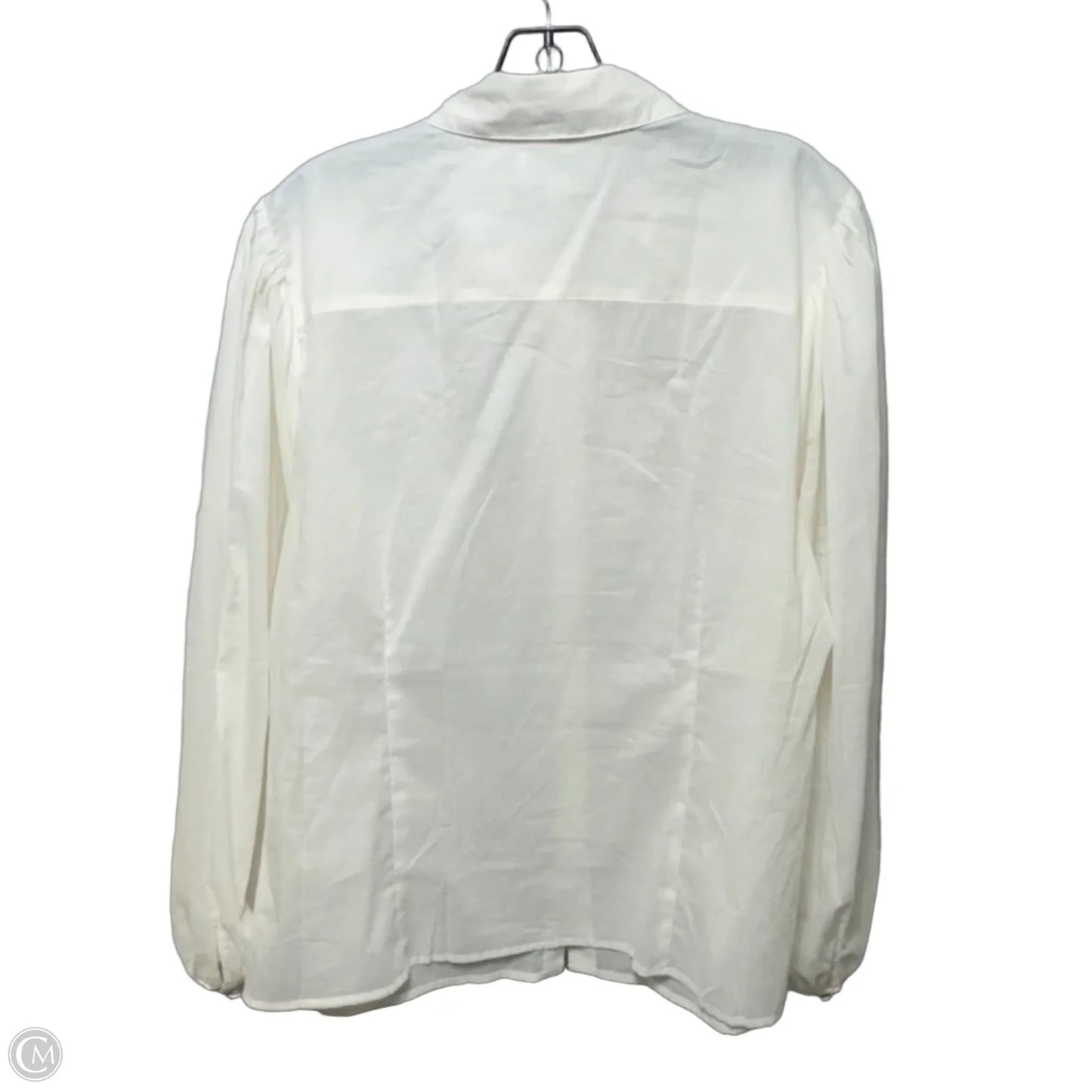 Top Long Sleeve By Banana Republic In Cream, Size: Xl