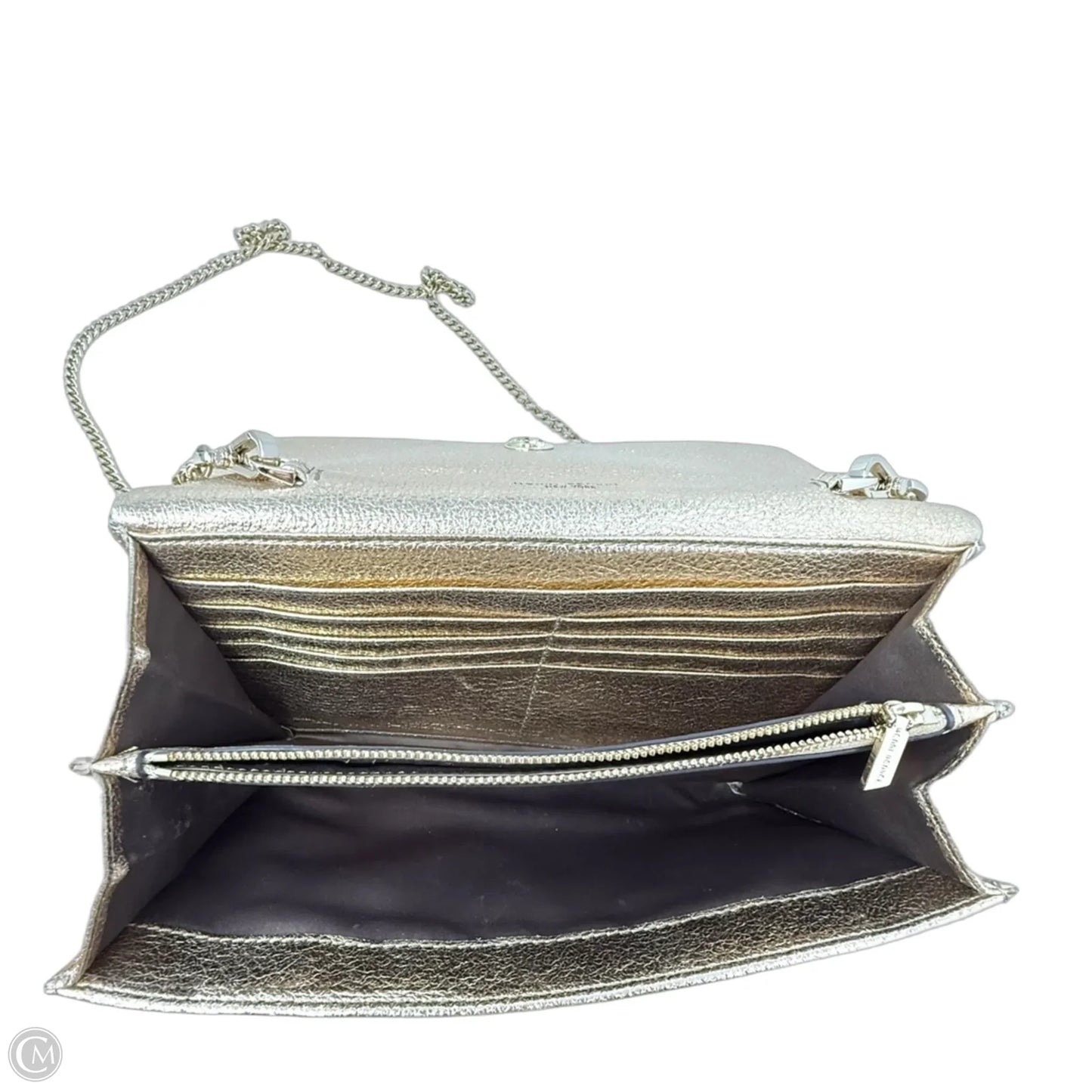 Metallic Leather Evening Bag By Henri Bendel, Size: Small