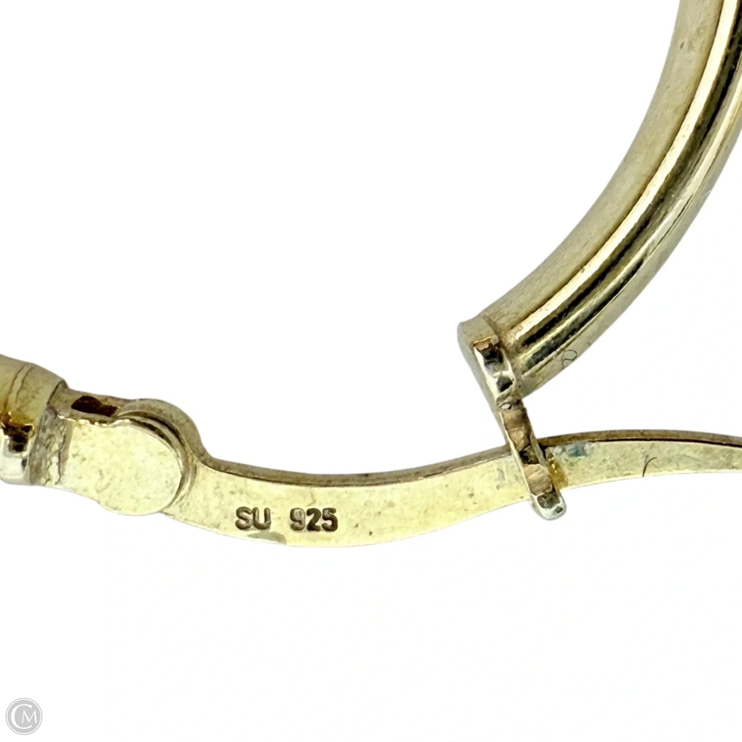 Gold Over Sterling Silver Hoop Earrings