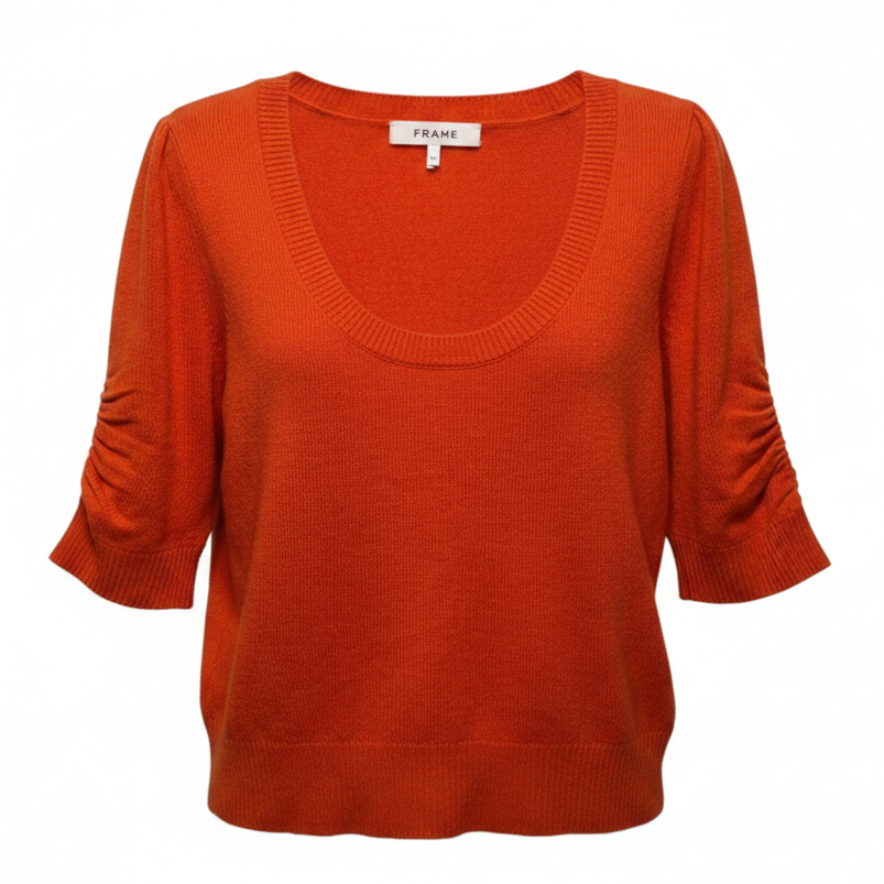 Sweater Cashmere By Frame In Orange, Size: S