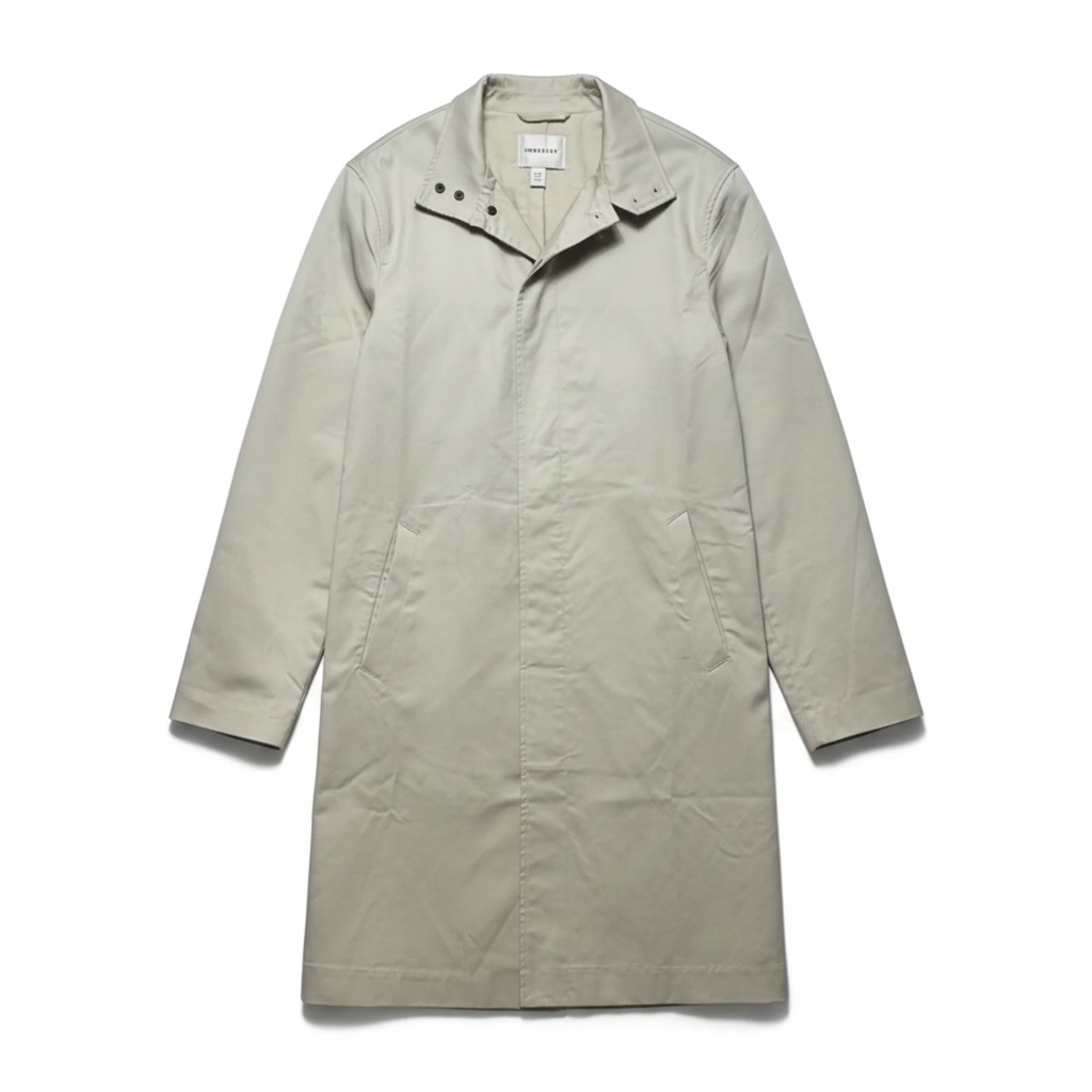 Coat Trench Coat By Industry In Beige, Size: M