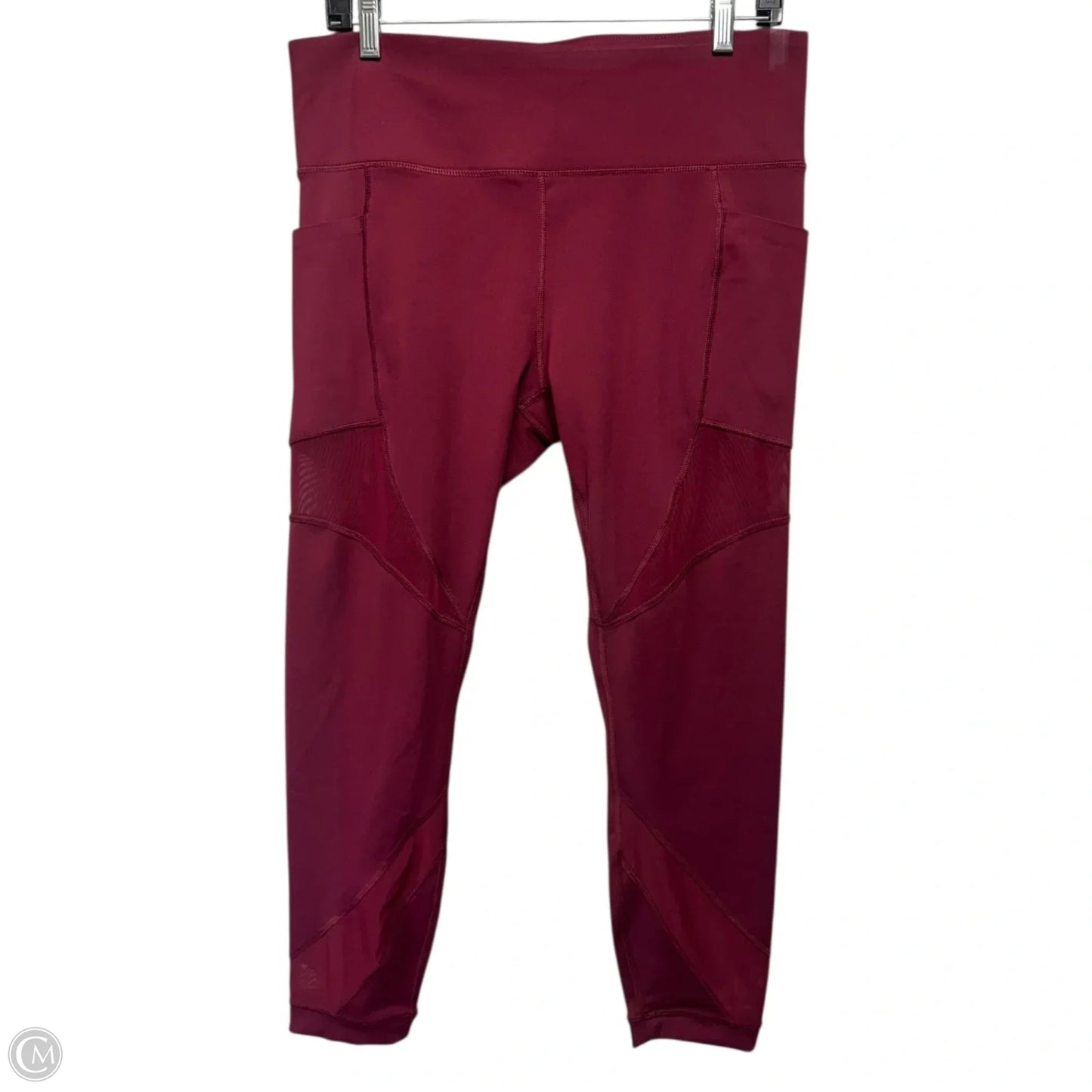 Athletic Leggings By Members Mark In Maroon, Size: Xxl