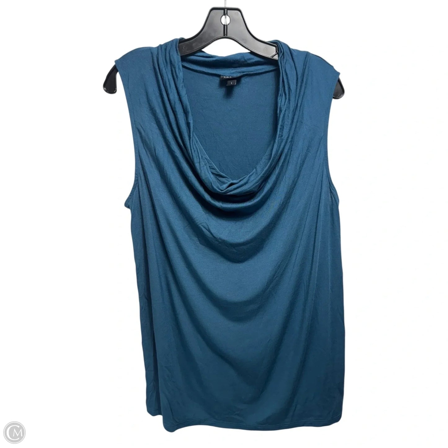 Cowl Neck Top Sleeveless By Torrid In Teal, Size: 1x