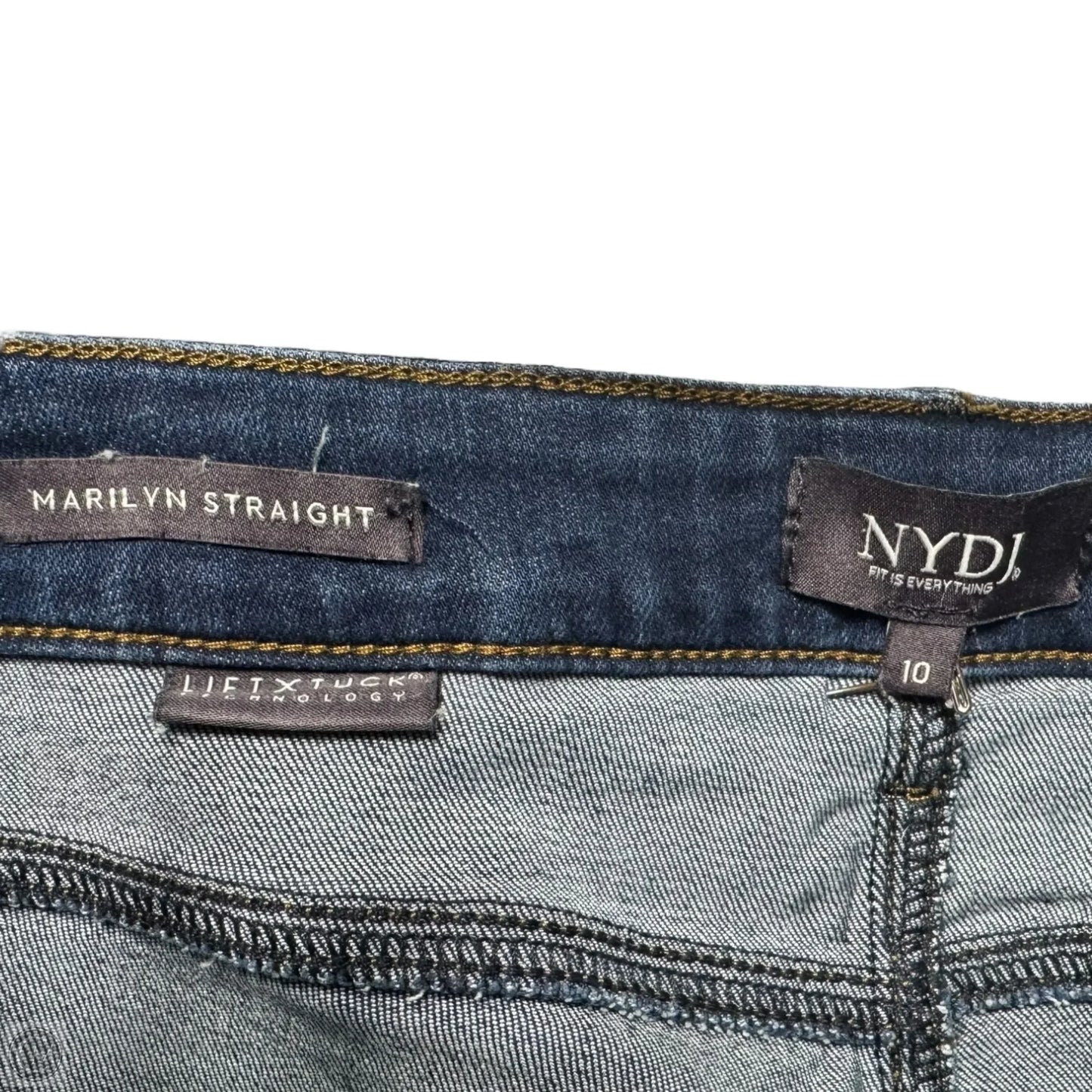 Marilyn Straight Jeans By Not Your Daughters Jeans In Blue Denim, Size: 10
