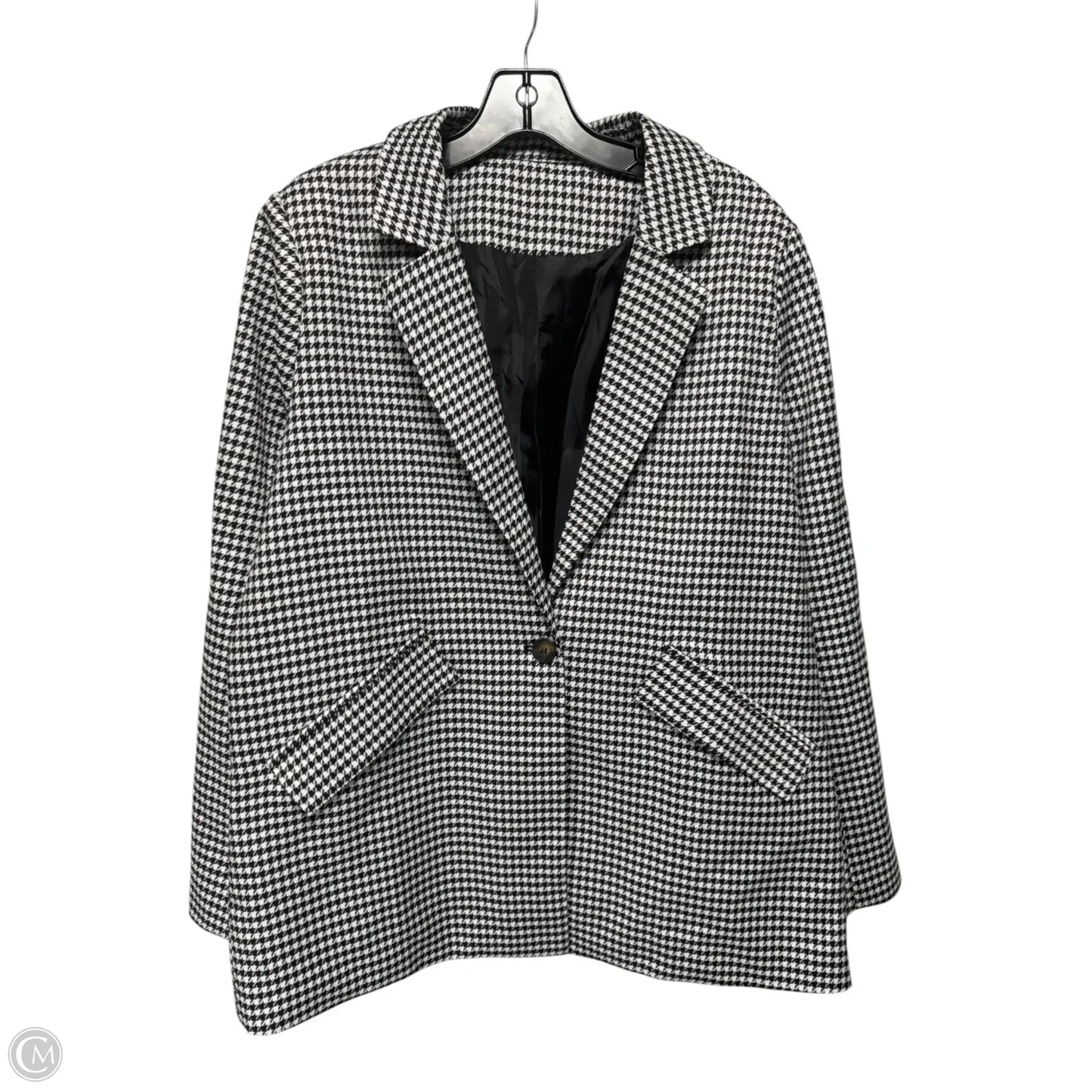 Houndstooth Blazer Unbranded In Black & White, Size: L