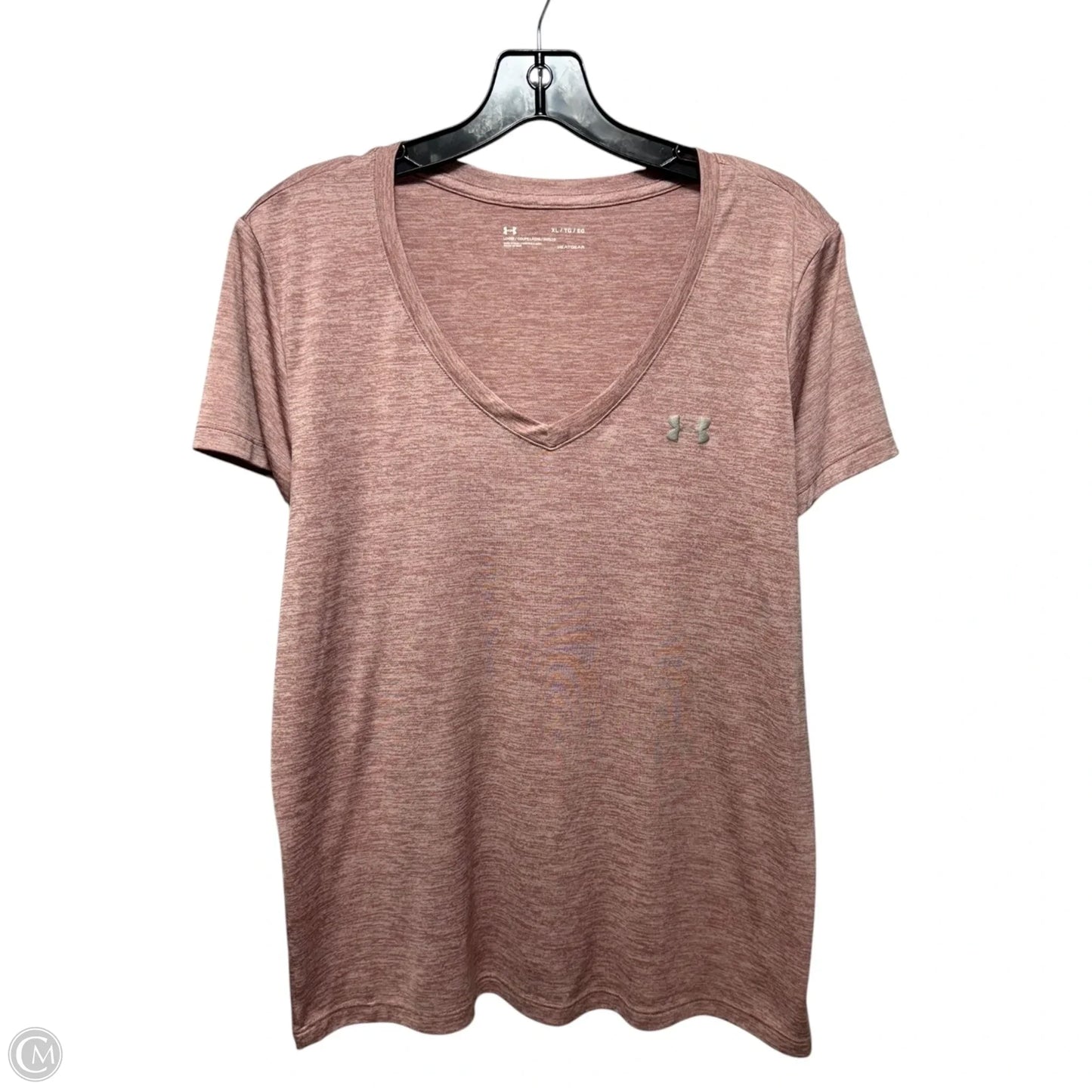 Athletic Top Short Sleeve By Under Armour In Pink, Size: Xl