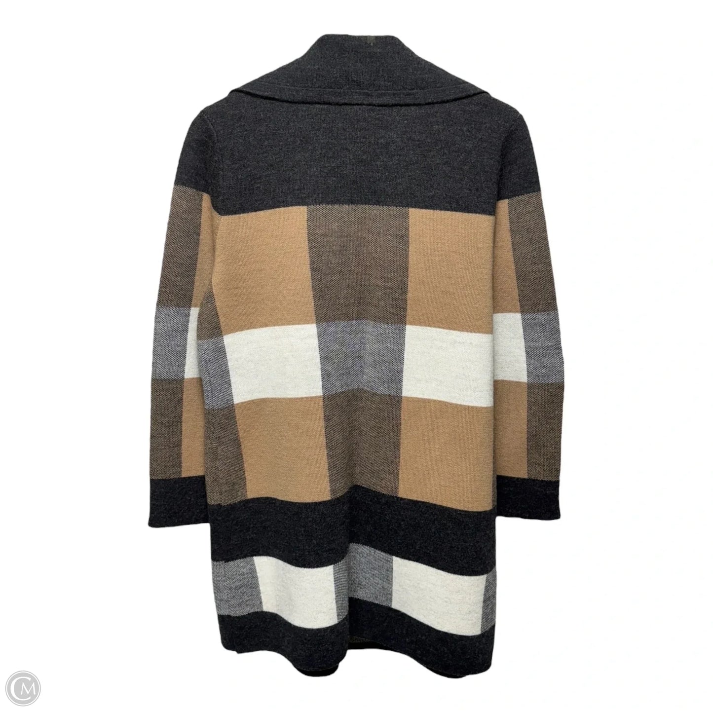 100% Merino Wool Open Front Coatigan Sweater By Pendleton In Multi-colored, Size: LP