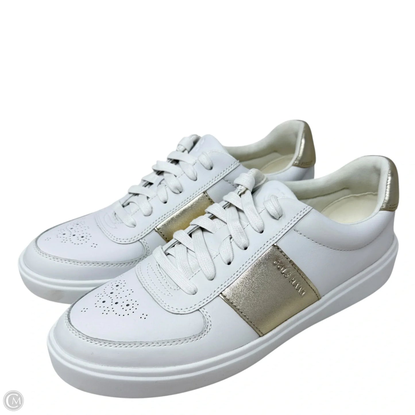 Grand Crosscourt Della Sneakers By Cole-haan In Gold & White, Size: 9.5