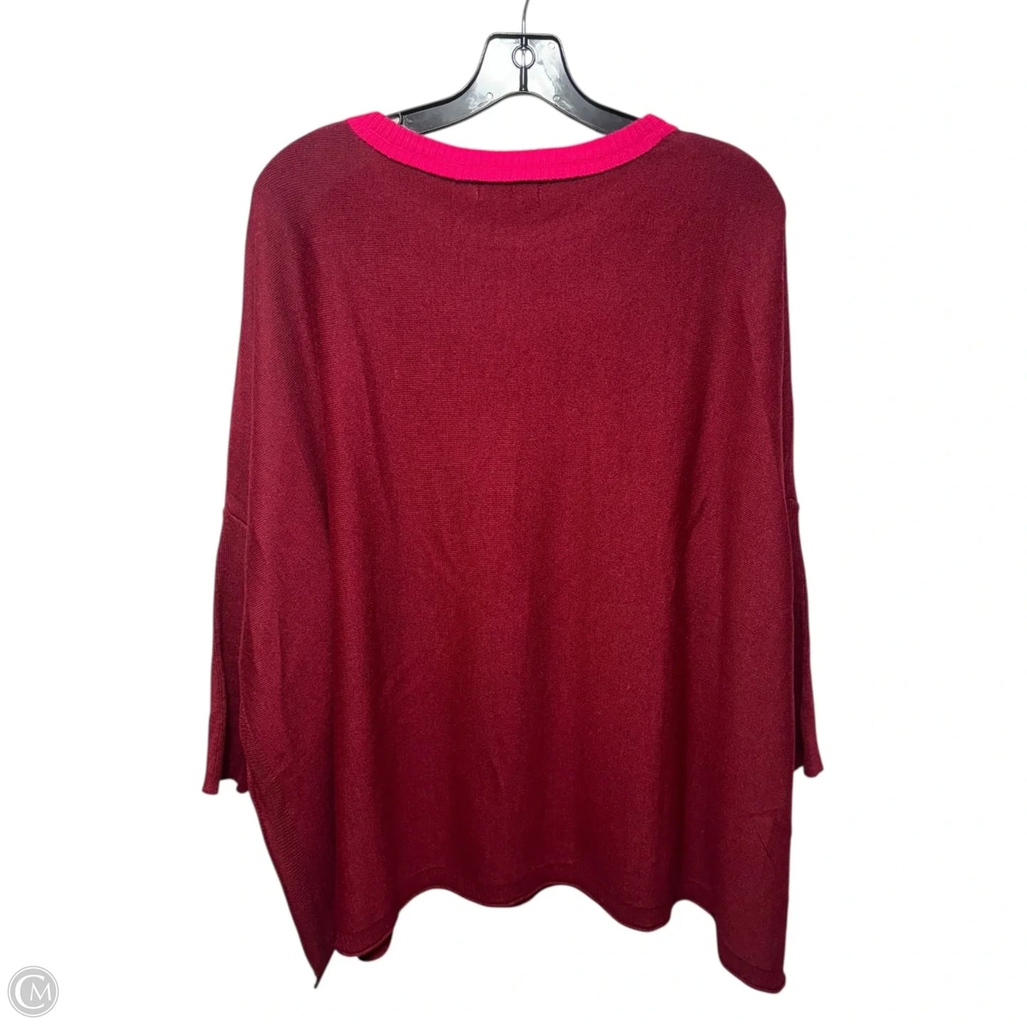 Sweater By Mer Sea In Pink & Red, Size: L