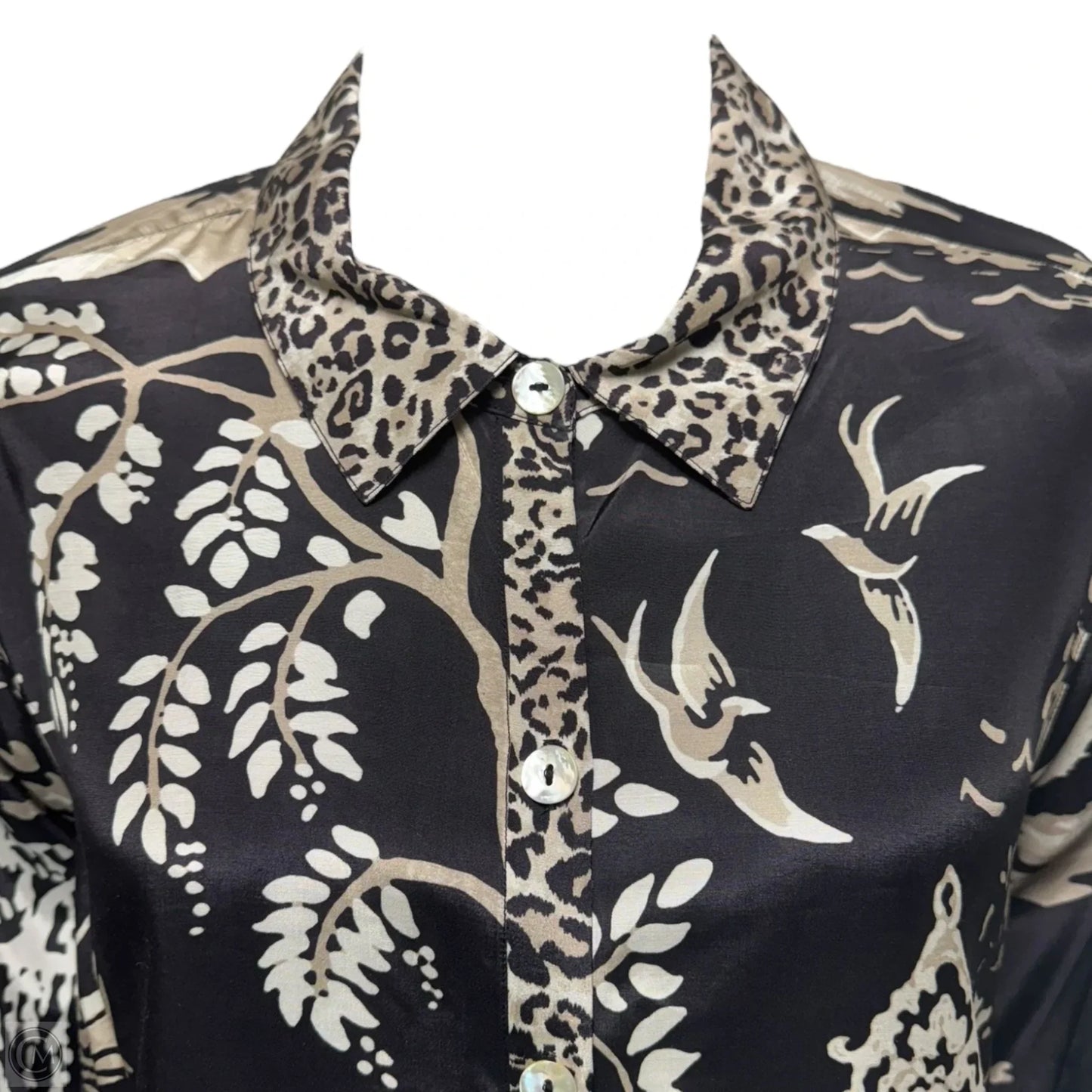 Top Long Sleeve By John Mark In Black & Tan, Size: 2x