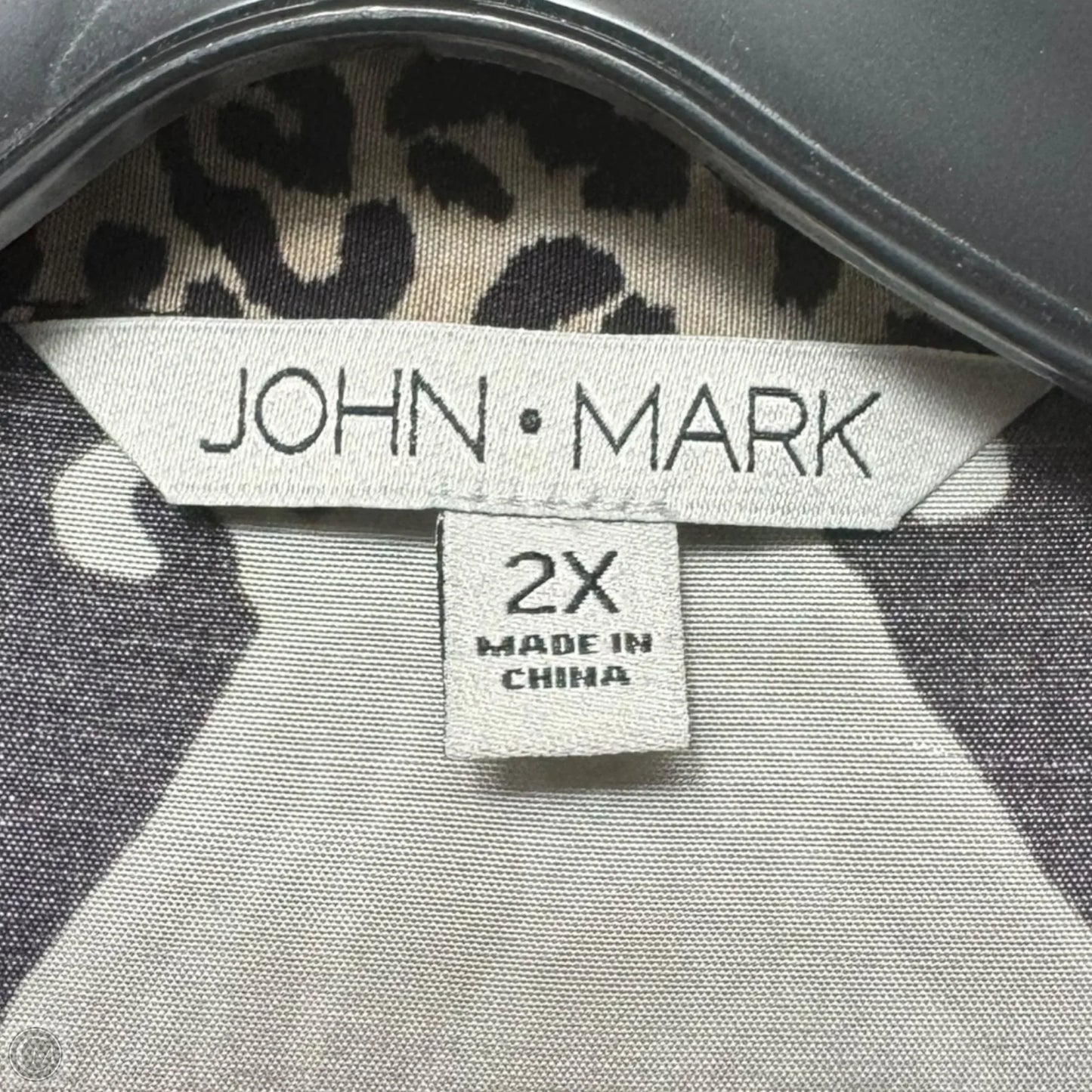 Top Long Sleeve By John Mark In Black & Tan, Size: 2x