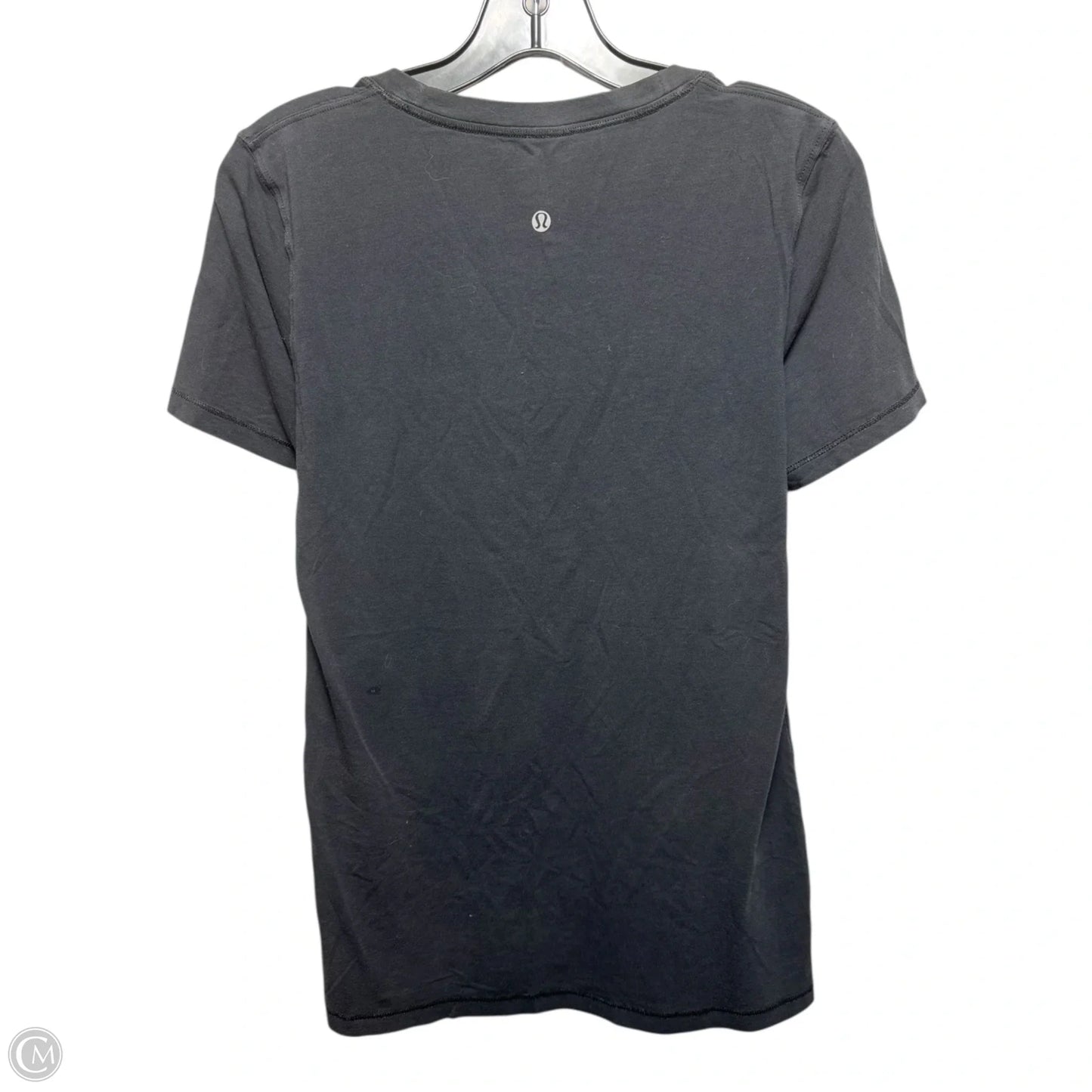 Athletic Top Short Sleeve By Lululemon In Black, Size: S