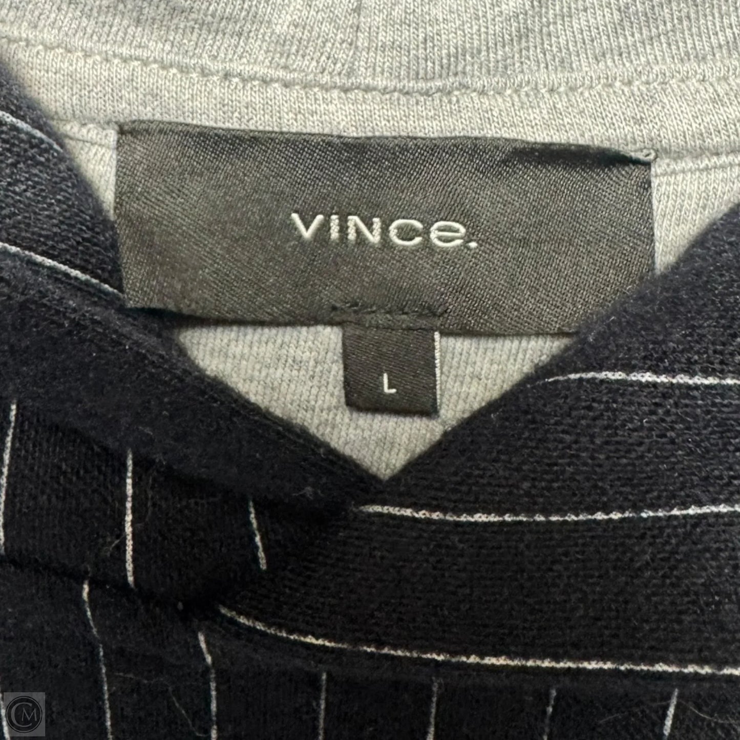 Sweatshirt Hoodie By Vince In Striped Pattern, Size: L