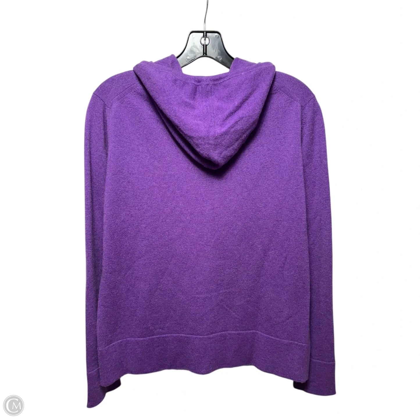 Cashmere Zip Hoodie Sweater By McCulley’s In Purple, Size: L