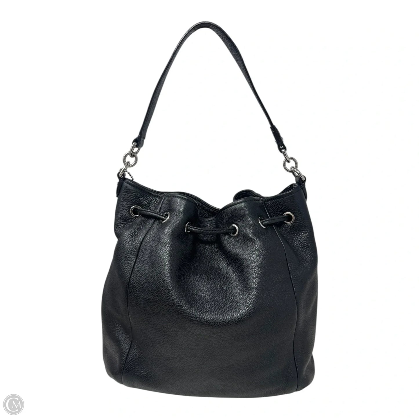 Drawstring Shoulder Handbag Designer By Coach, Size: Medium