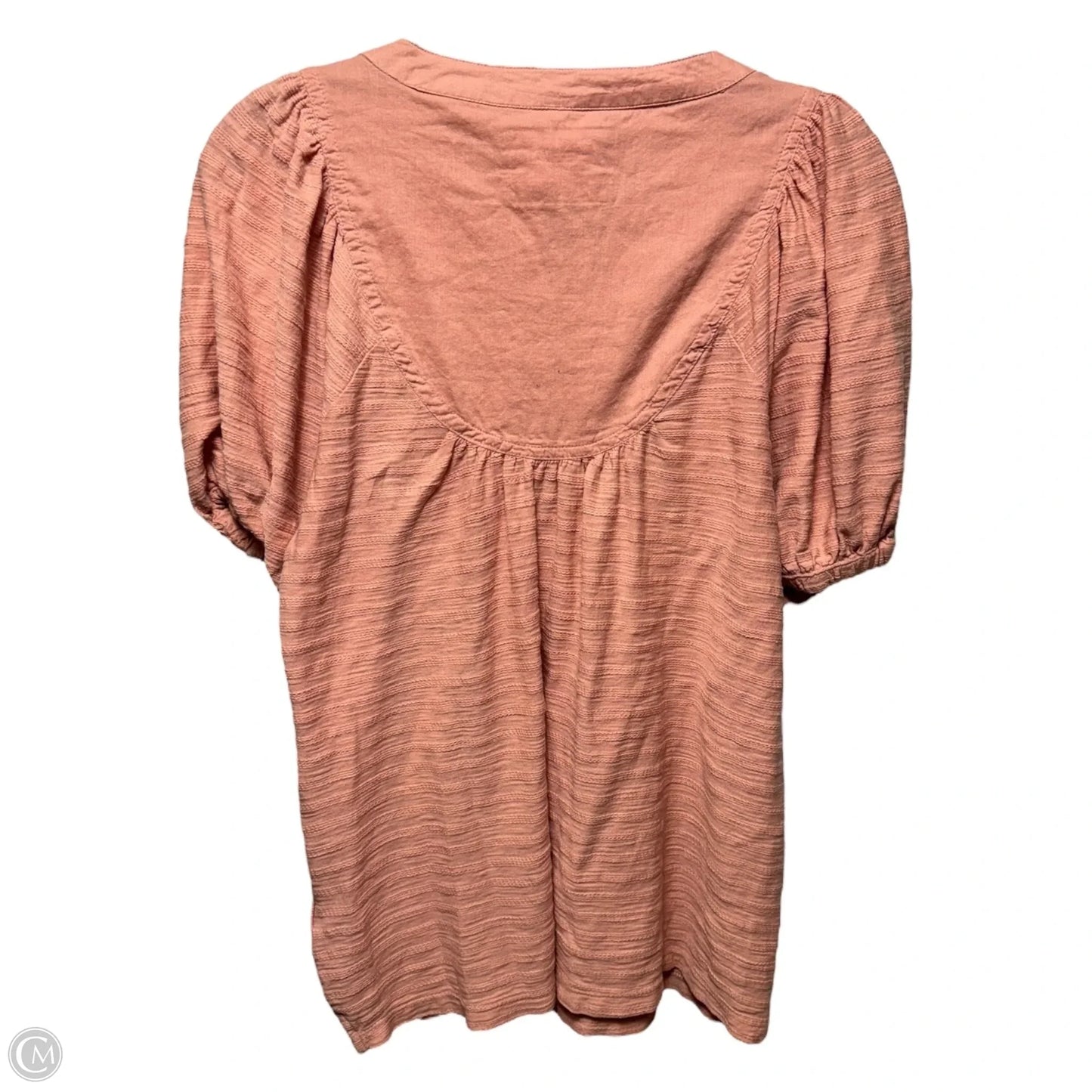 Elinor Textured Top By Anthropologie In Coral, Size: XS