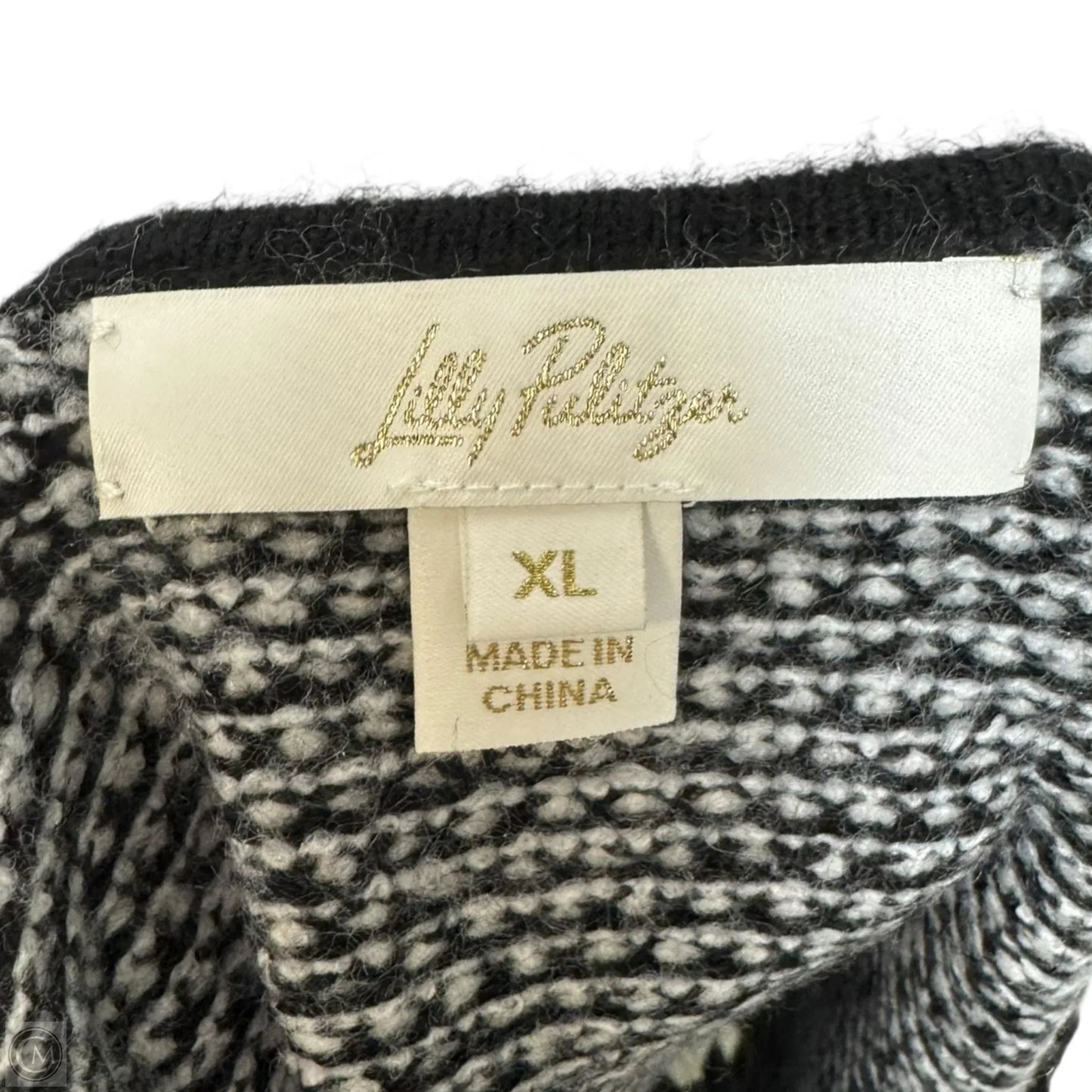 Cormac Sleeveless Sweater Designer By Lilly Pulitzer In Black & White, Size: XL