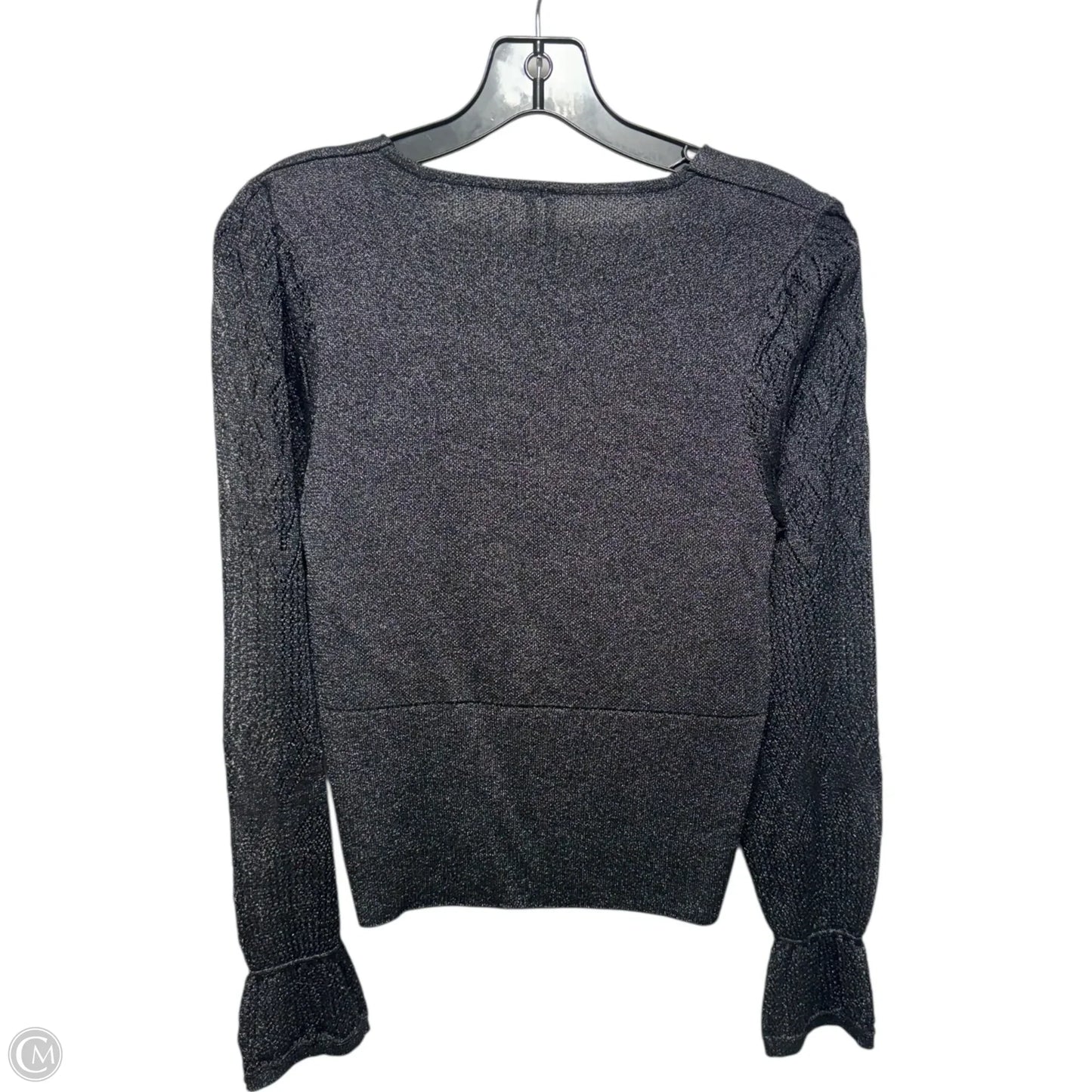 Woven-Sleeve Twofer Sweater By Anthropologie In Grey, Size: S