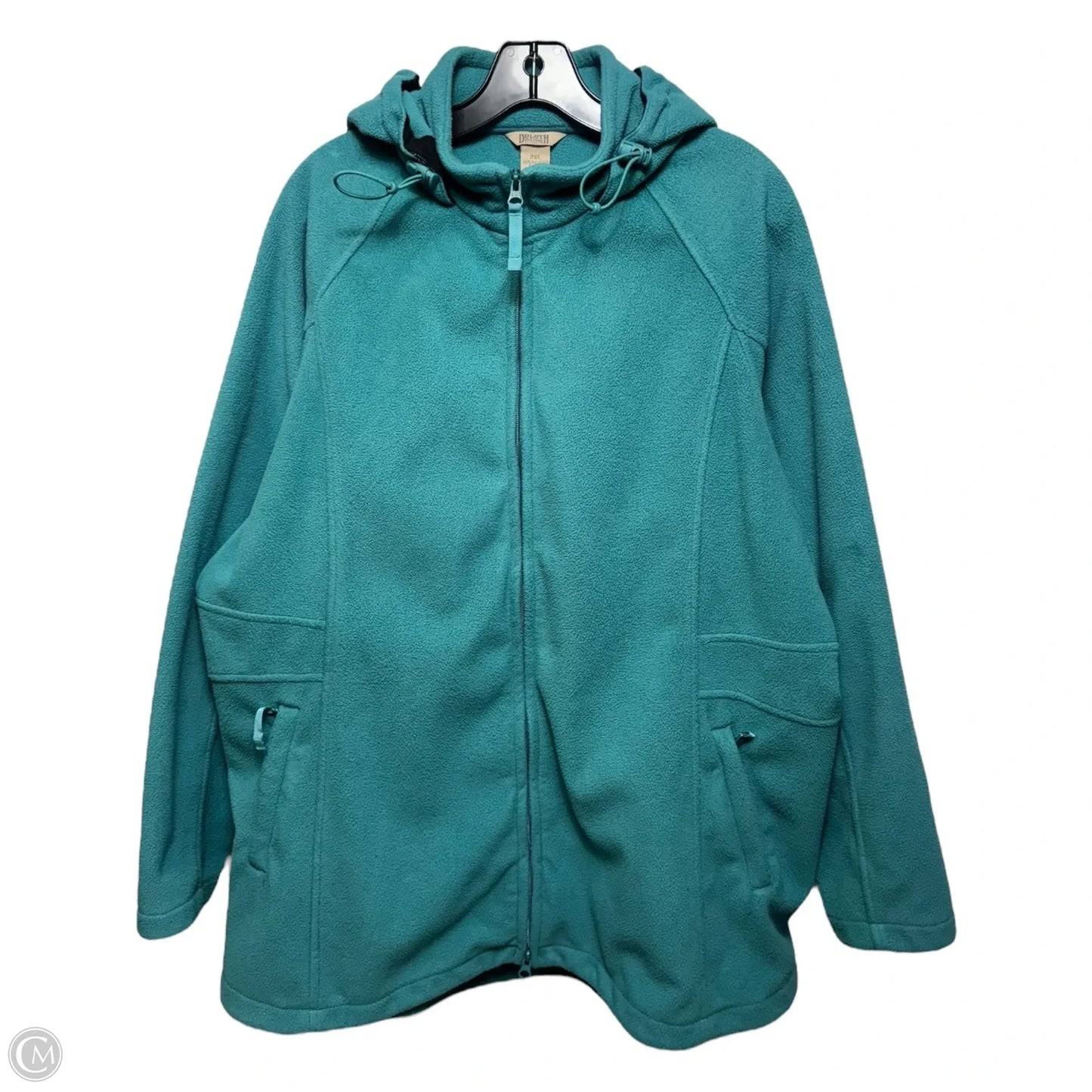 Jacket Fleece By Duluth Trading In Teal Green, Size: 2Xl