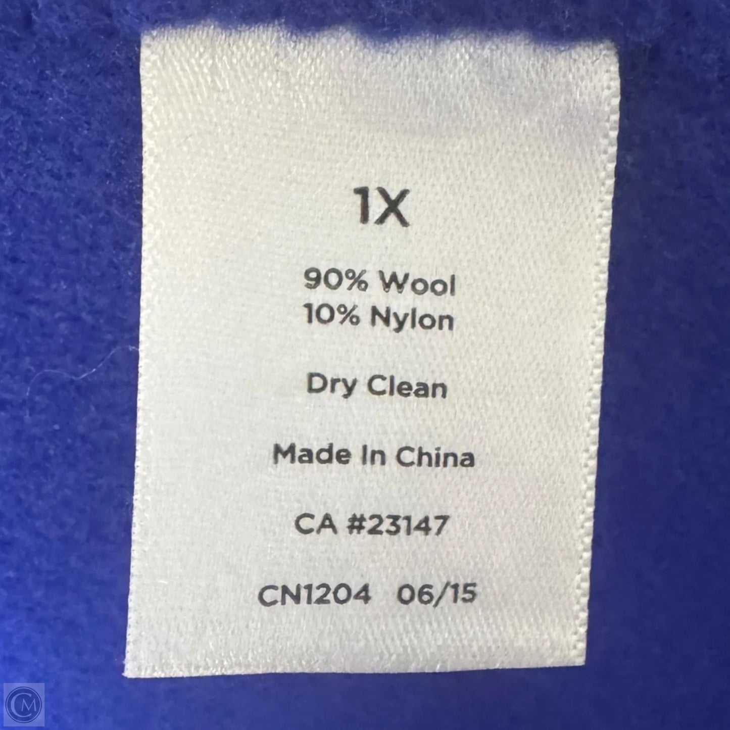 Wool Jacket Other By Talbots In Blue, Size: 1x