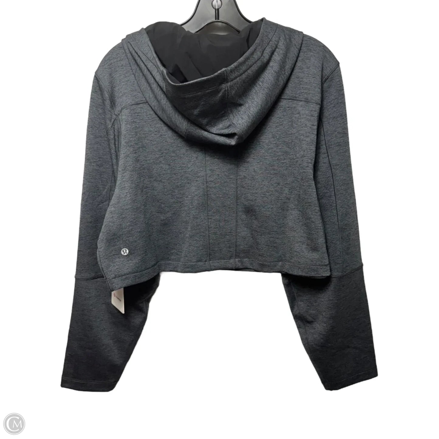 Unleash Strength Crop Hoodie Athletic Jacket By Lululemon In Grey, Size: 10