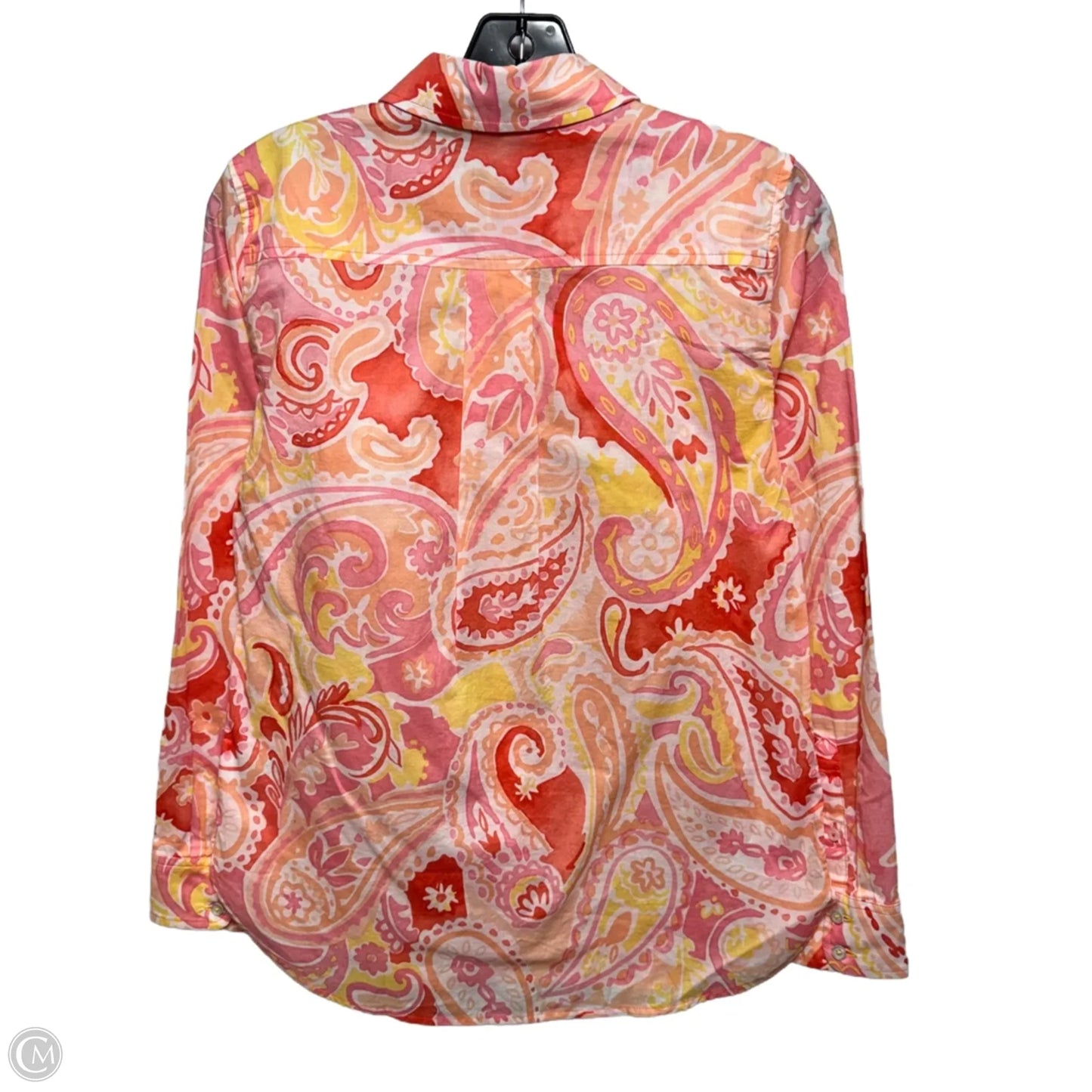 Top Long Sleeve By Talbots In Orange & Pink, Size: XS