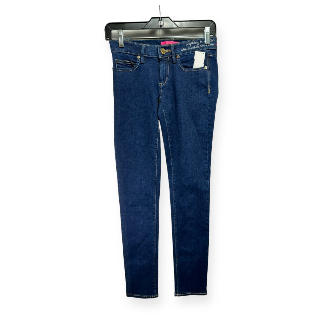 South Ocean Skinny Jeans DesignerBy Lilly Pulitzer In Royal Palm Wash, Size: 00