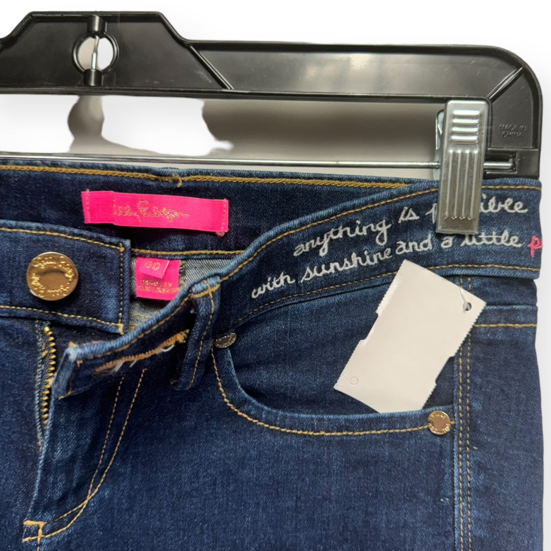 South Ocean Skinny Jeans DesignerBy Lilly Pulitzer In Royal Palm Wash, Size: 00